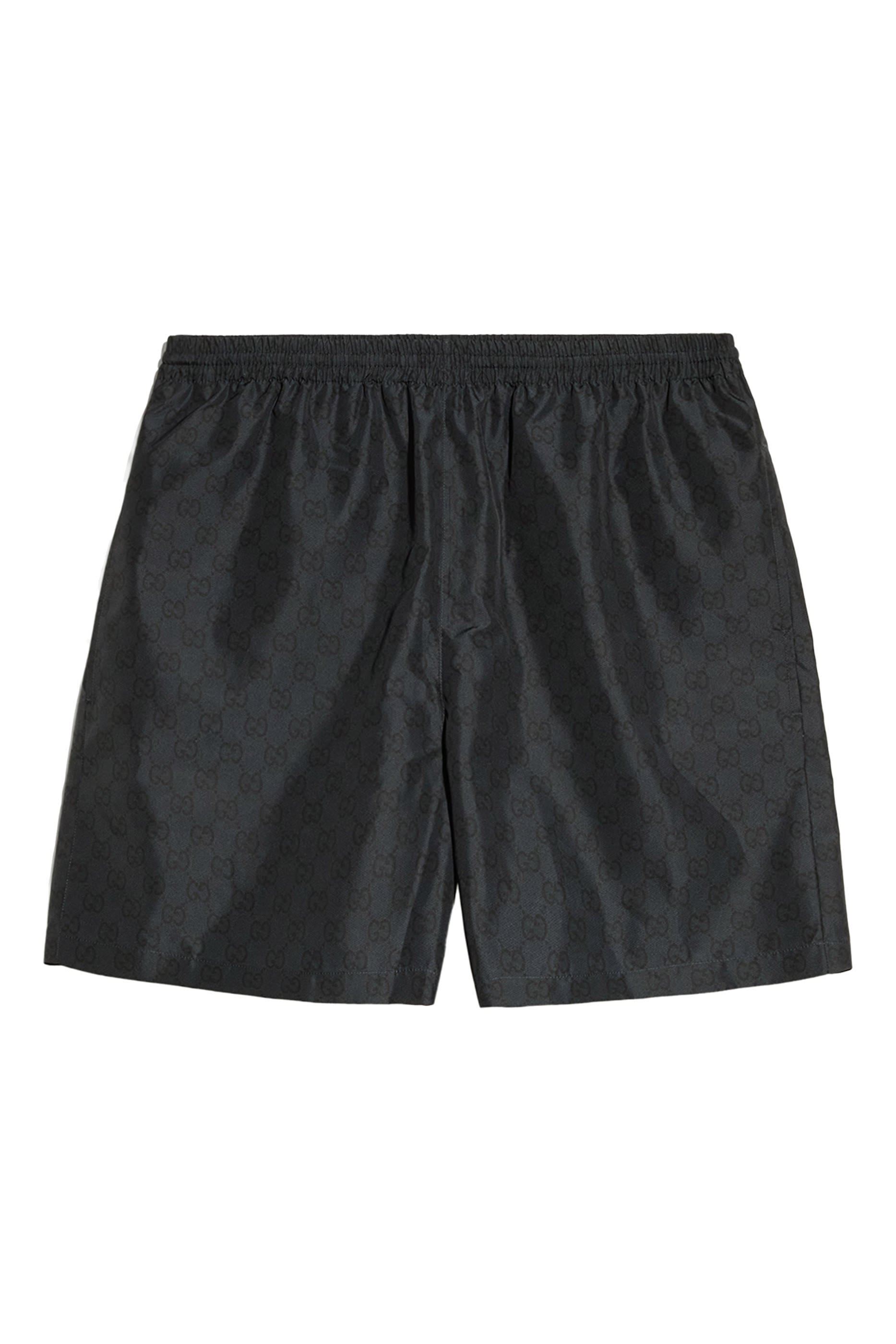 Printed Polyester Poplin Swim Shorts 