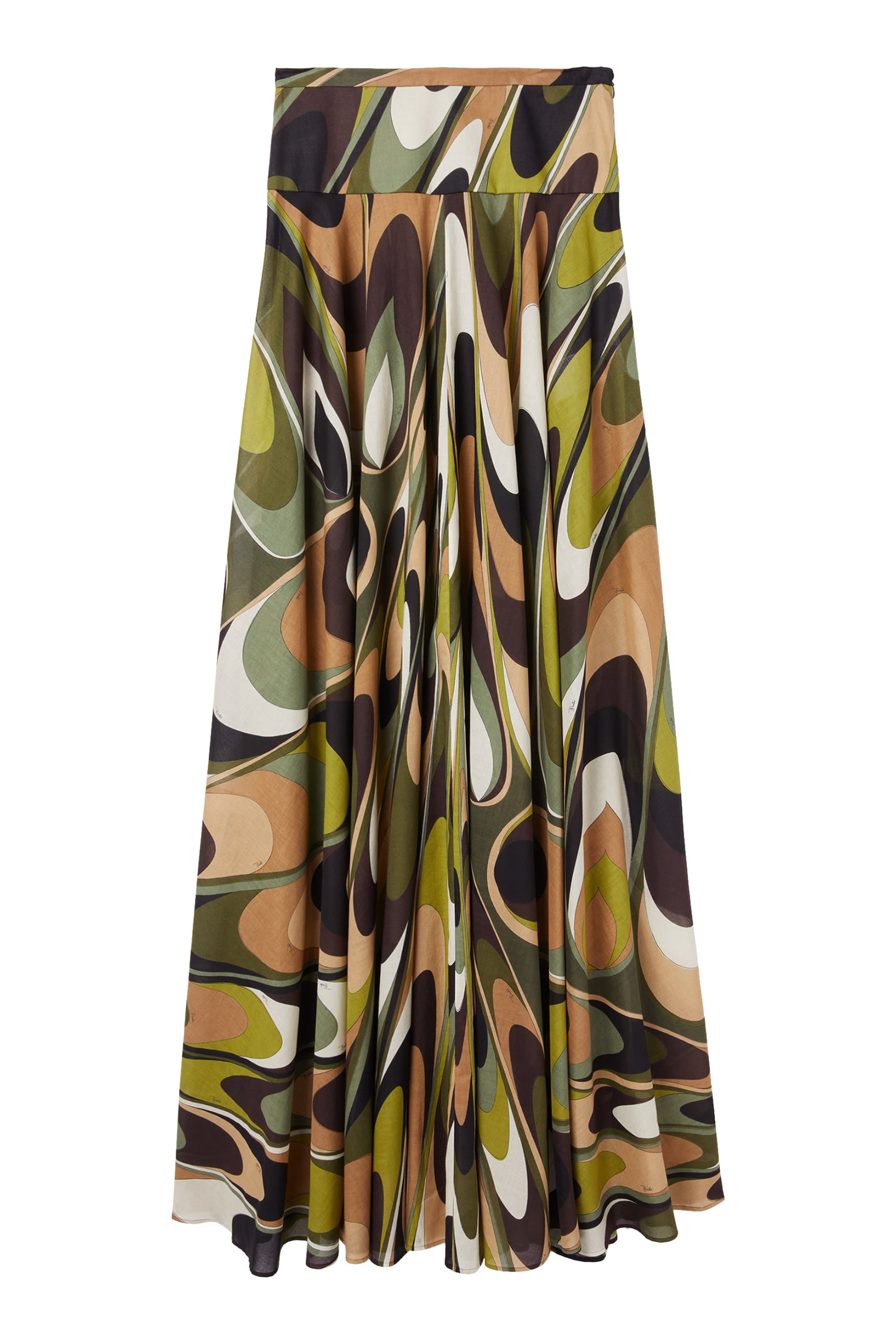Onde Print Long Skirt