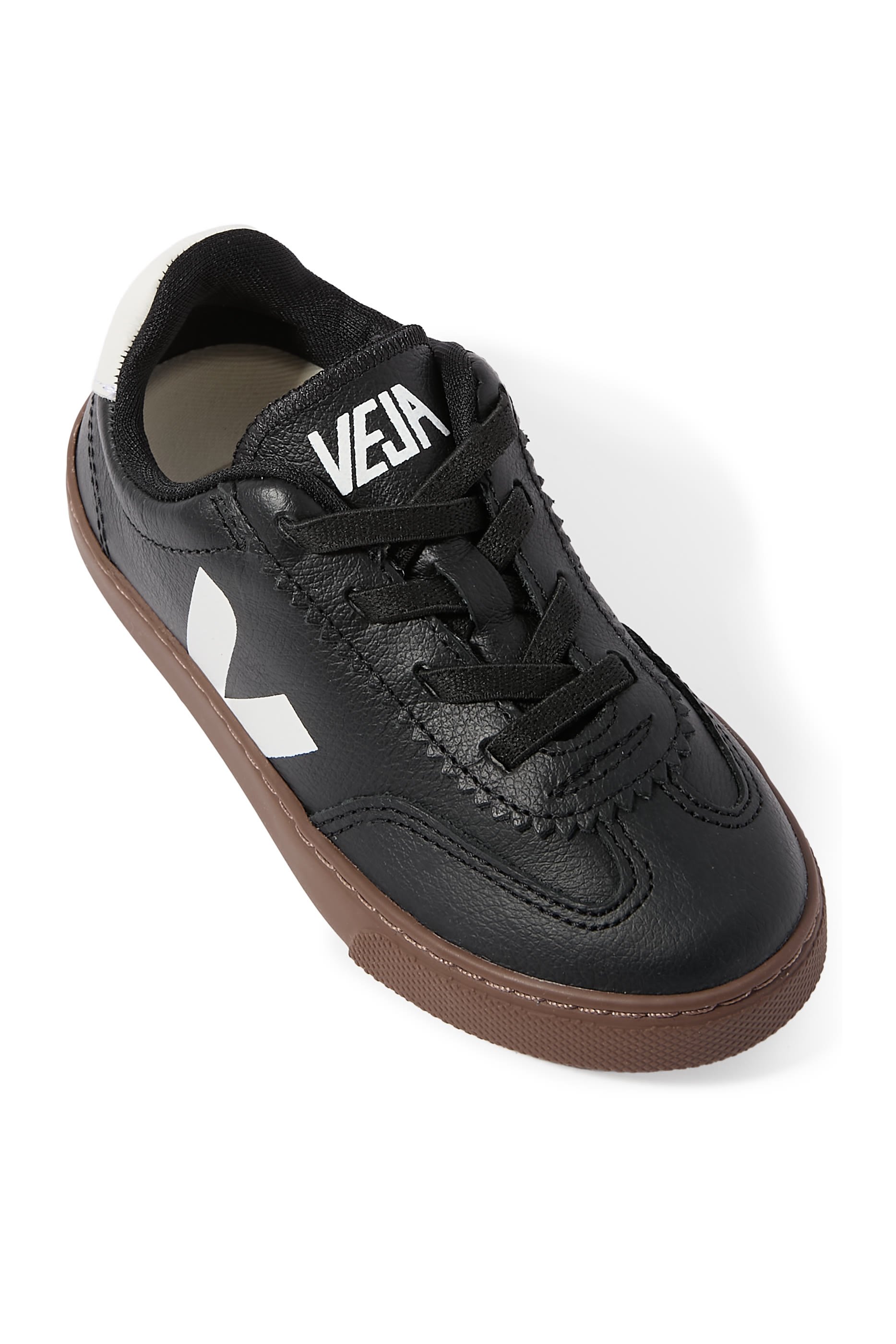 Kids Volley Elastic Laces Leather Sneakers