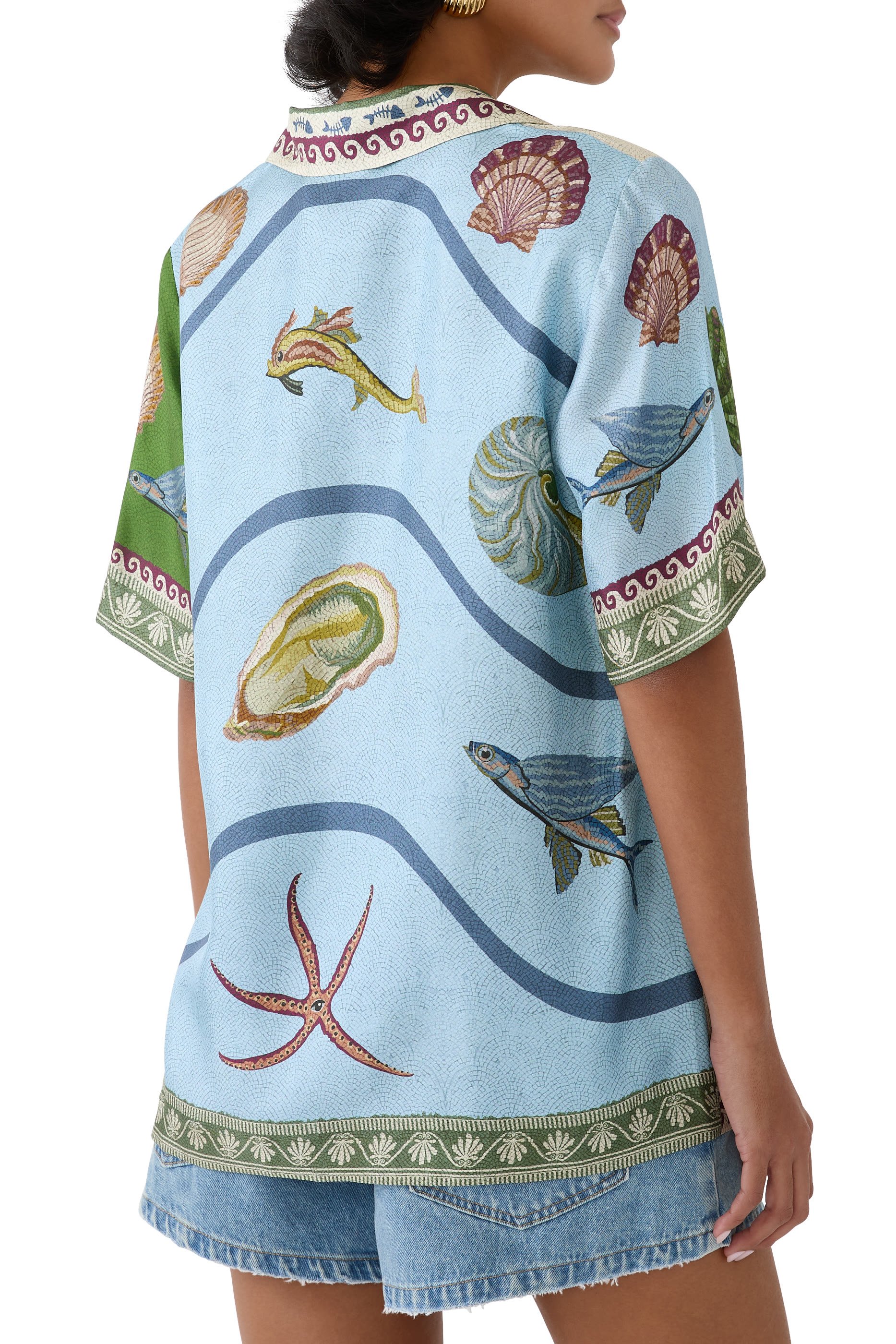 Sam Pauletto Bath House Printed Silk-Twill Shirt