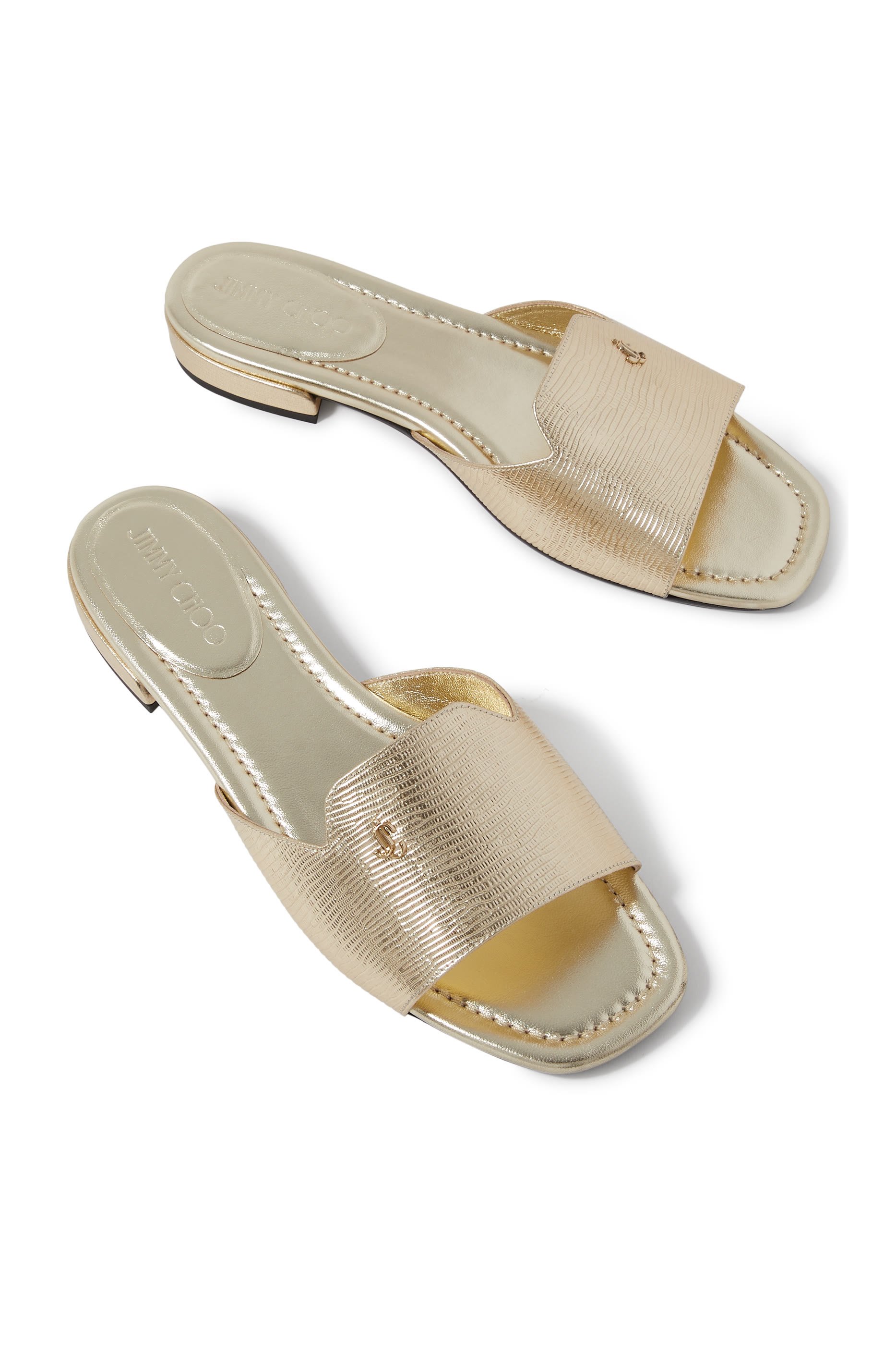 Dina Metallic Leather Sandals