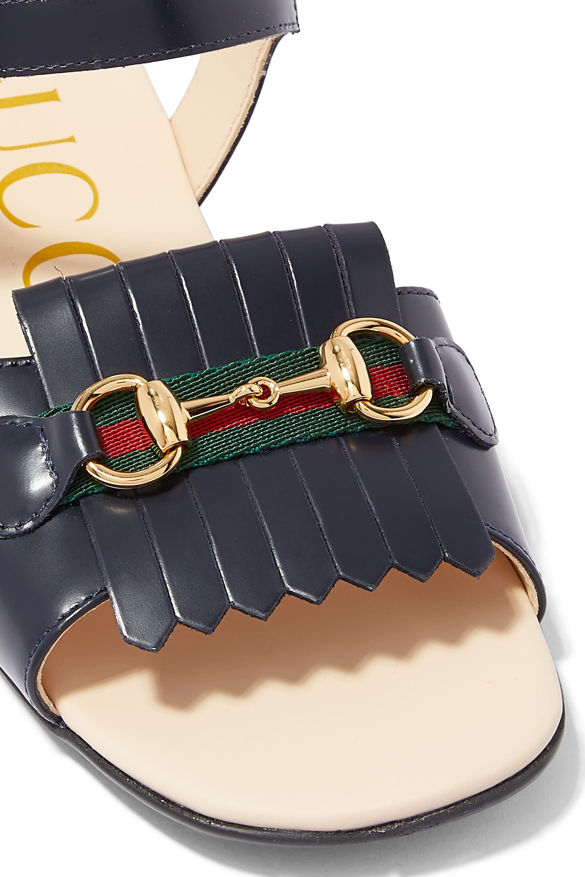 Kids Leather Horsebit Sandals