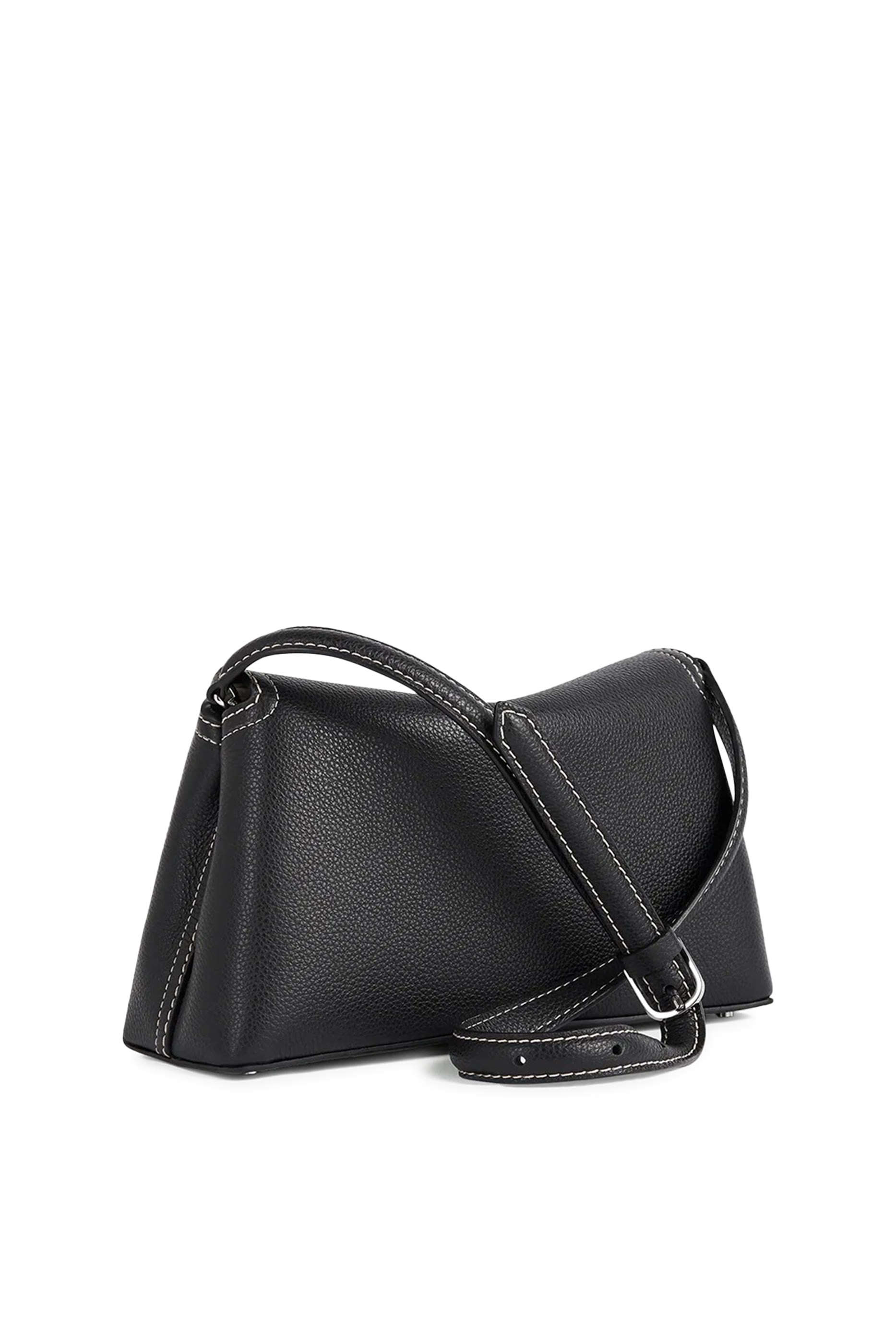 T-Lock Grained Leather Clutch