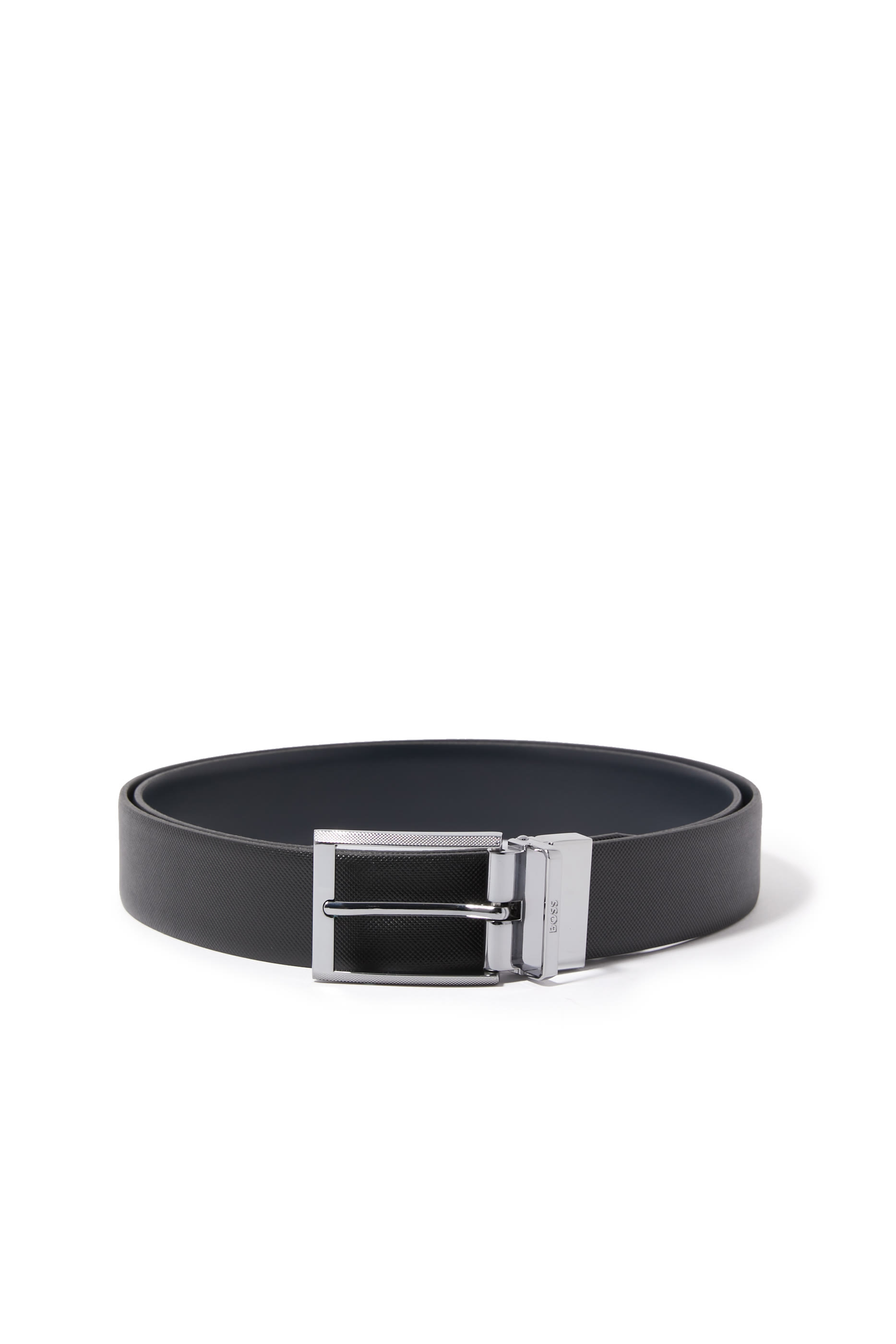 Gert-D Leather Belt with Logo Loop