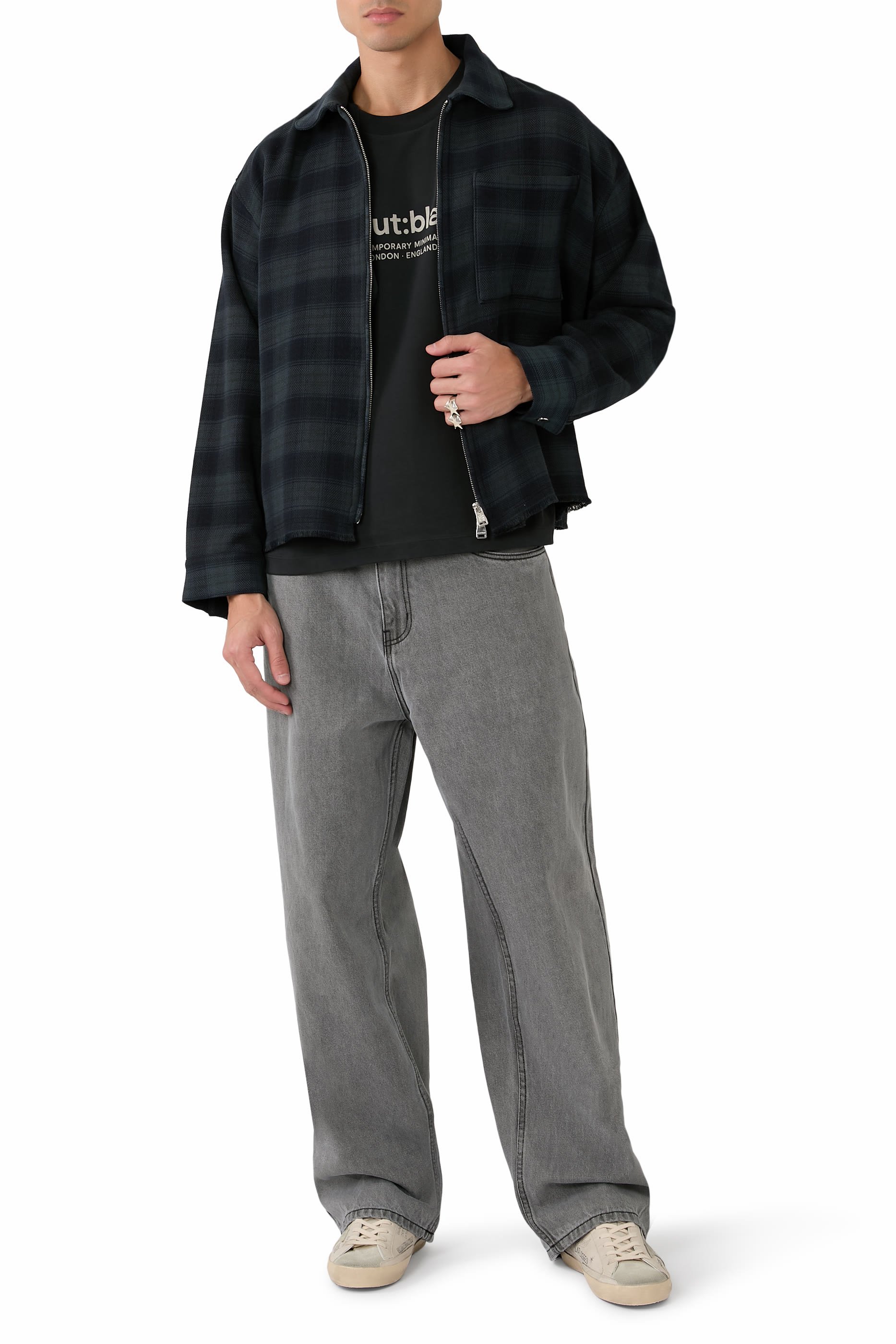 Stitched Denim Jeans