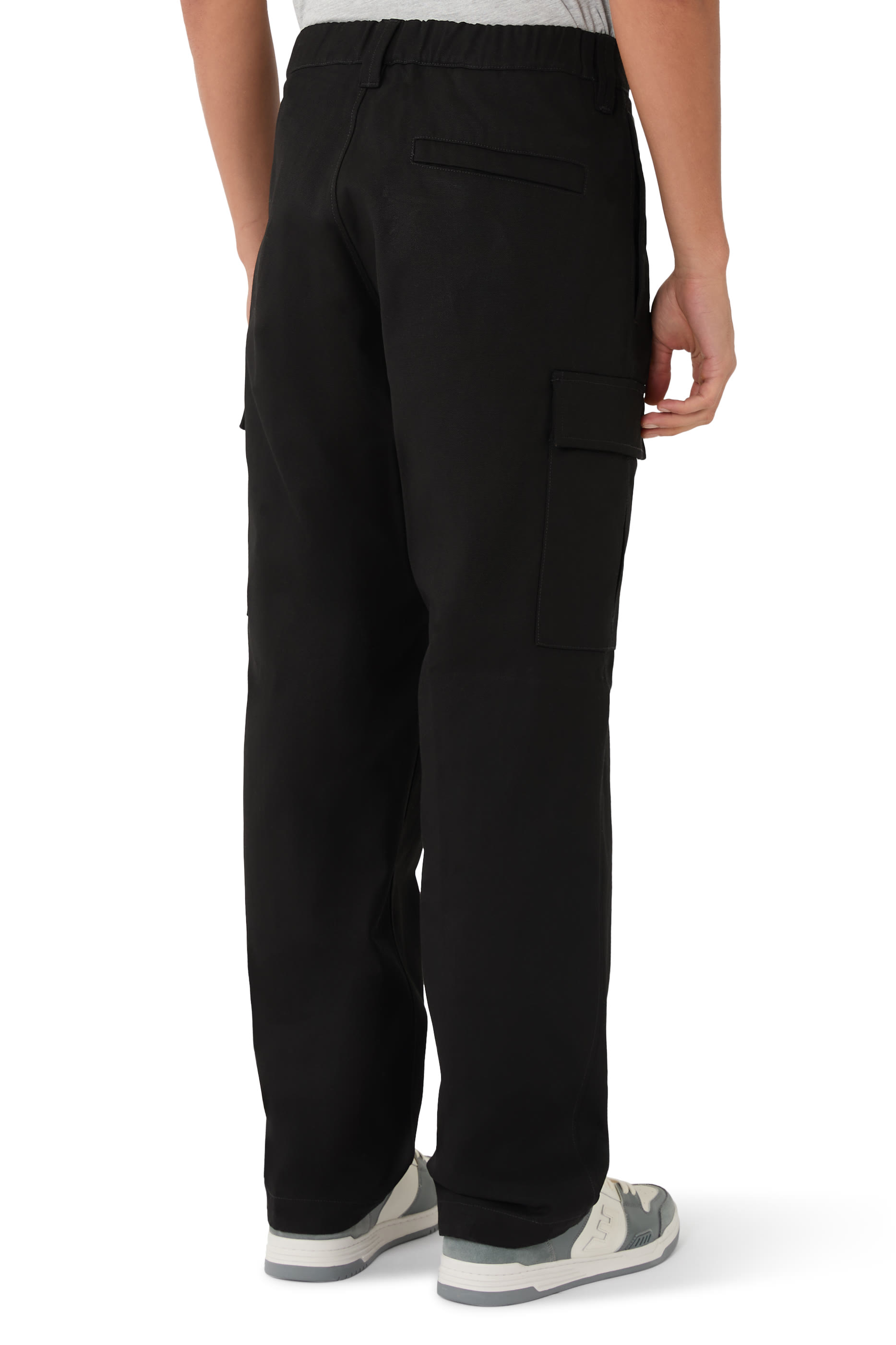 Nylon Belt Loose-Fit Cargo Pants