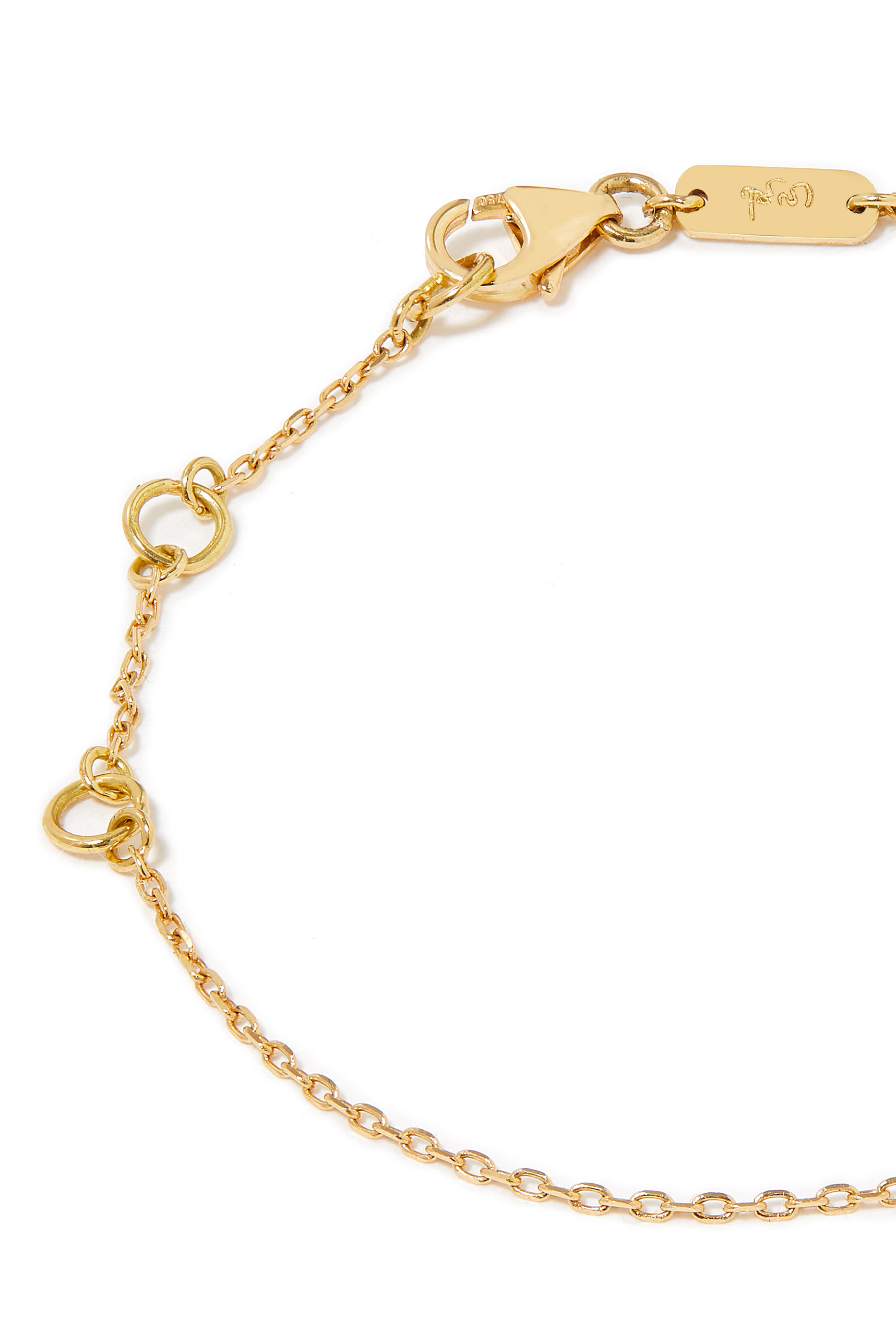 Kids 'Ein' Letter Butterfly Bracelet, 18K Gold & Enamel