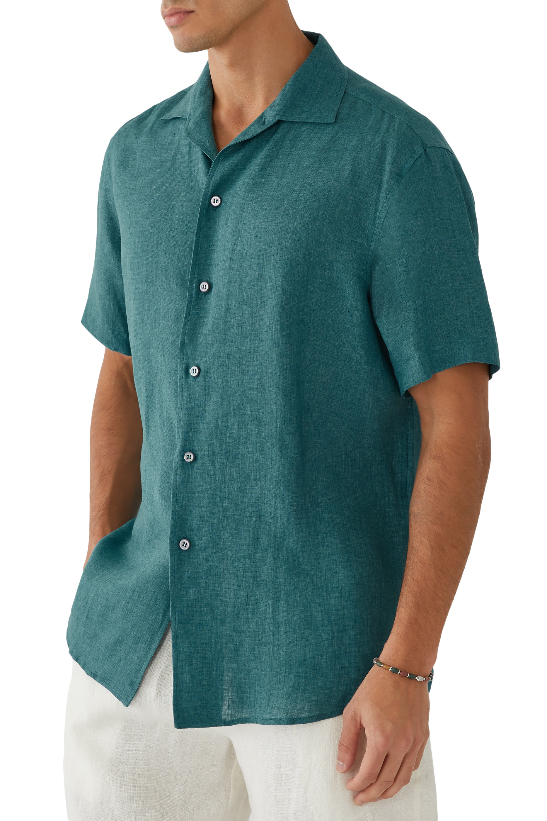 Short Sleeves Linen Shirt