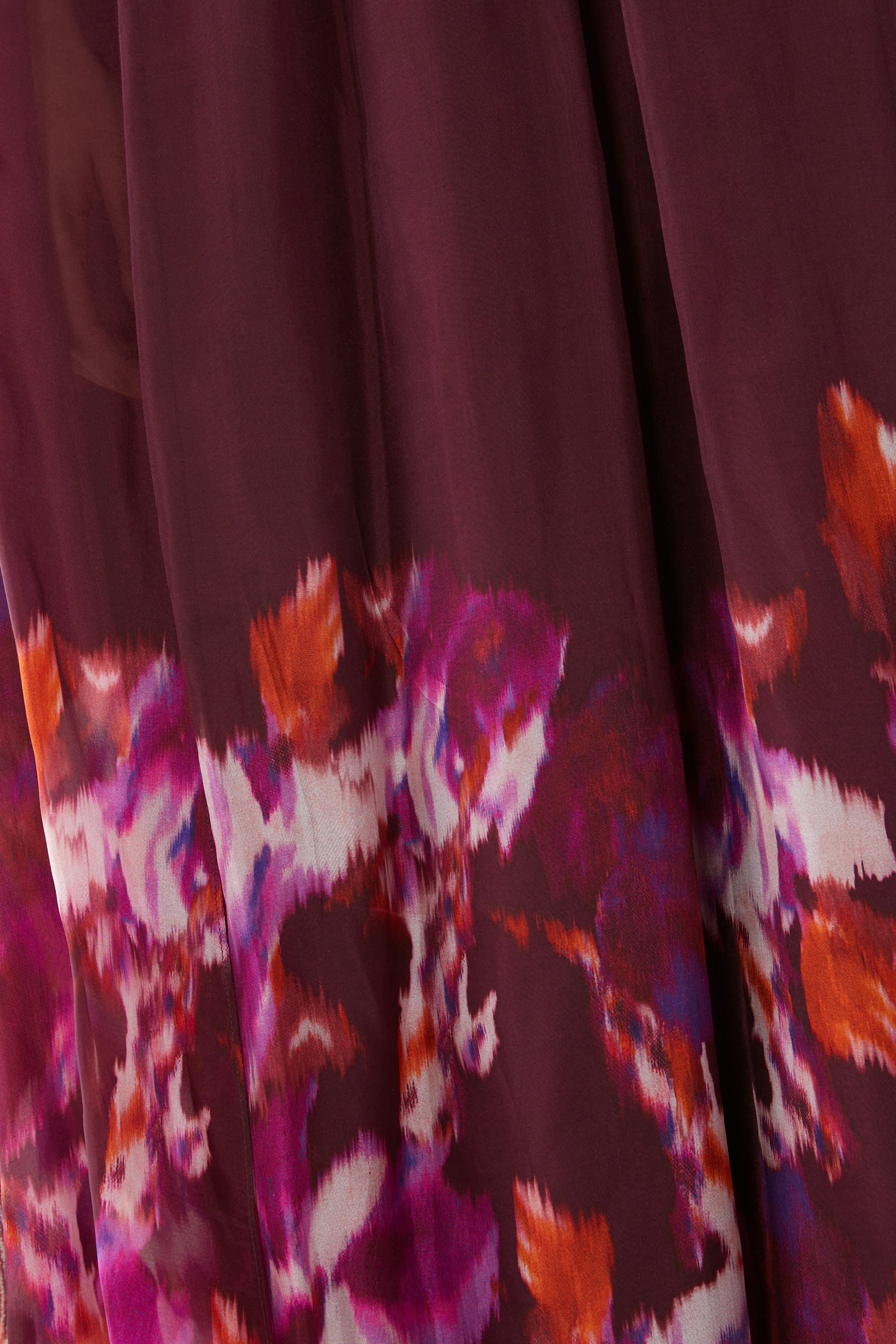 Tiana Gown in Mixed Berry Ikat Border