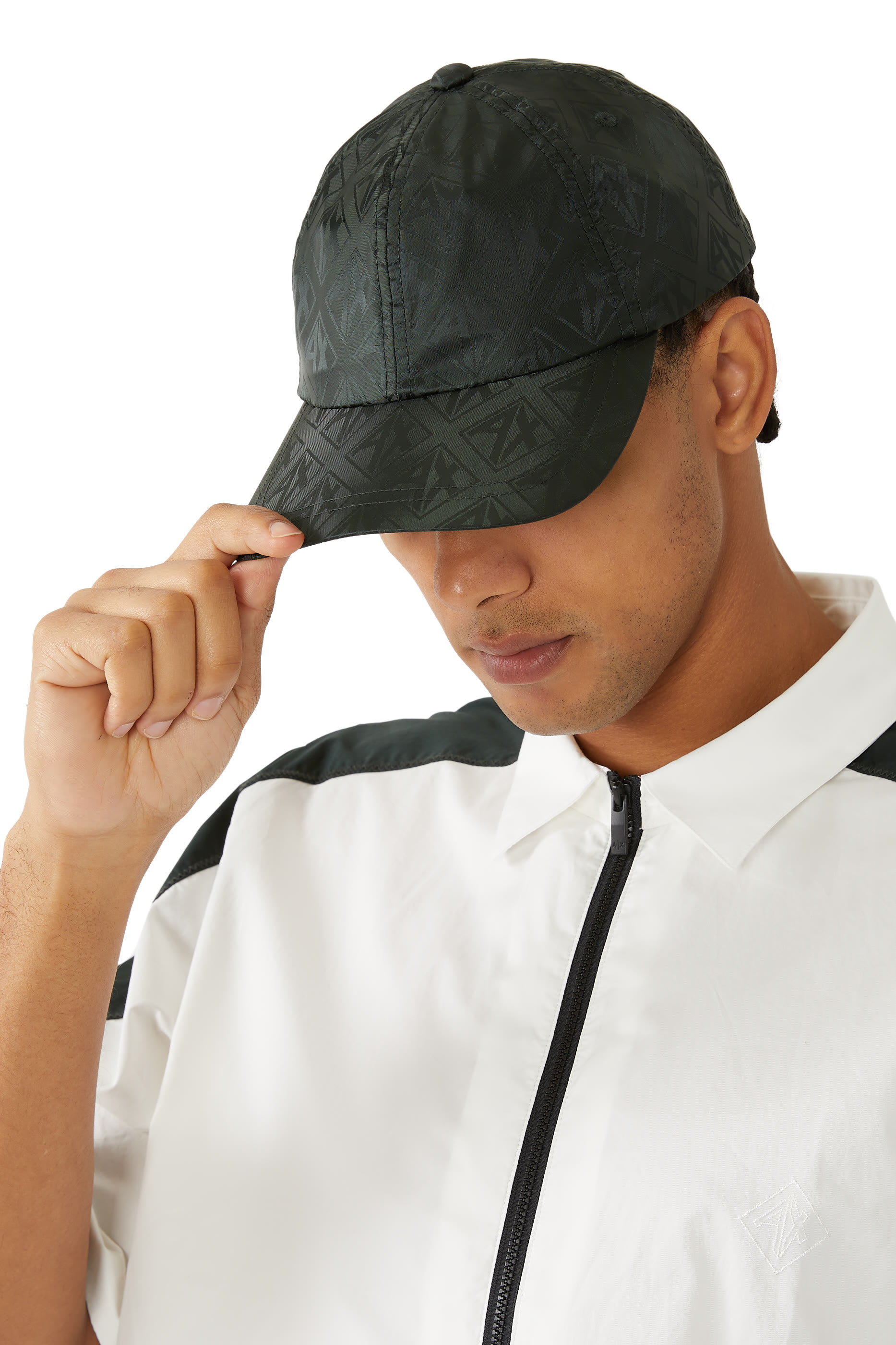 Logo Satin Fabric Visor Hat