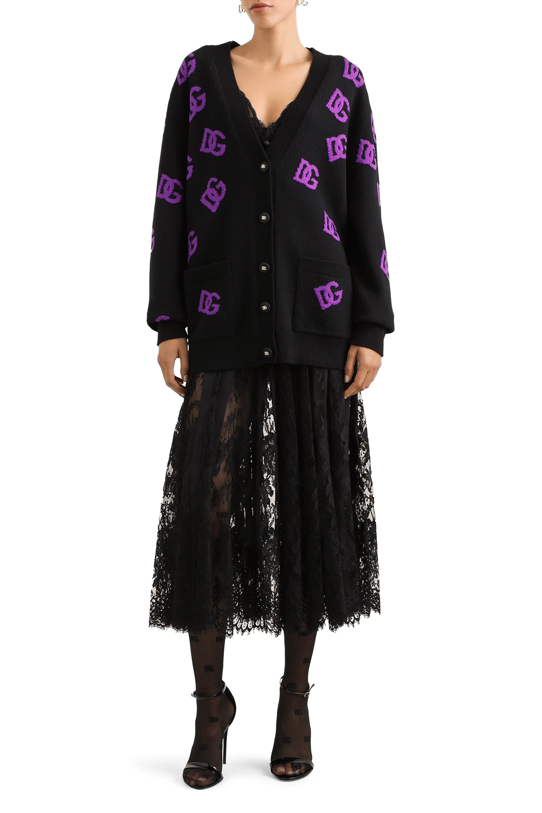 Logo-Embroidered Cardigan