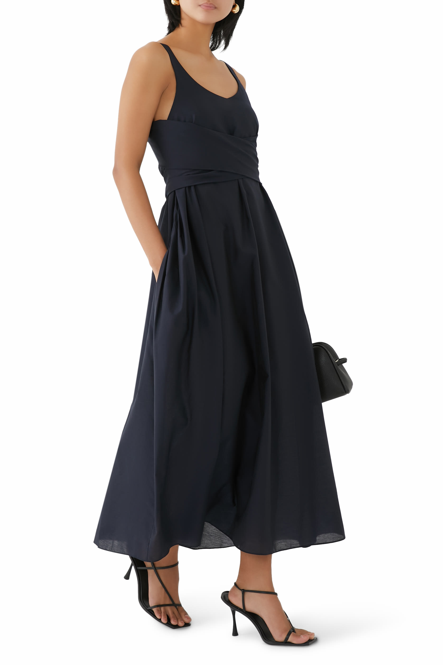 Wrap Waist Midi Dress