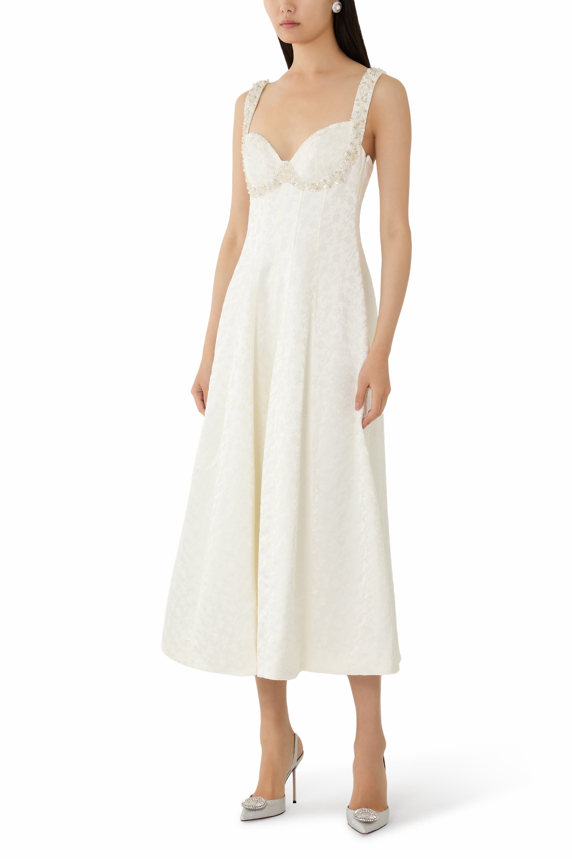 Charlotte Jacquard Midi Dress