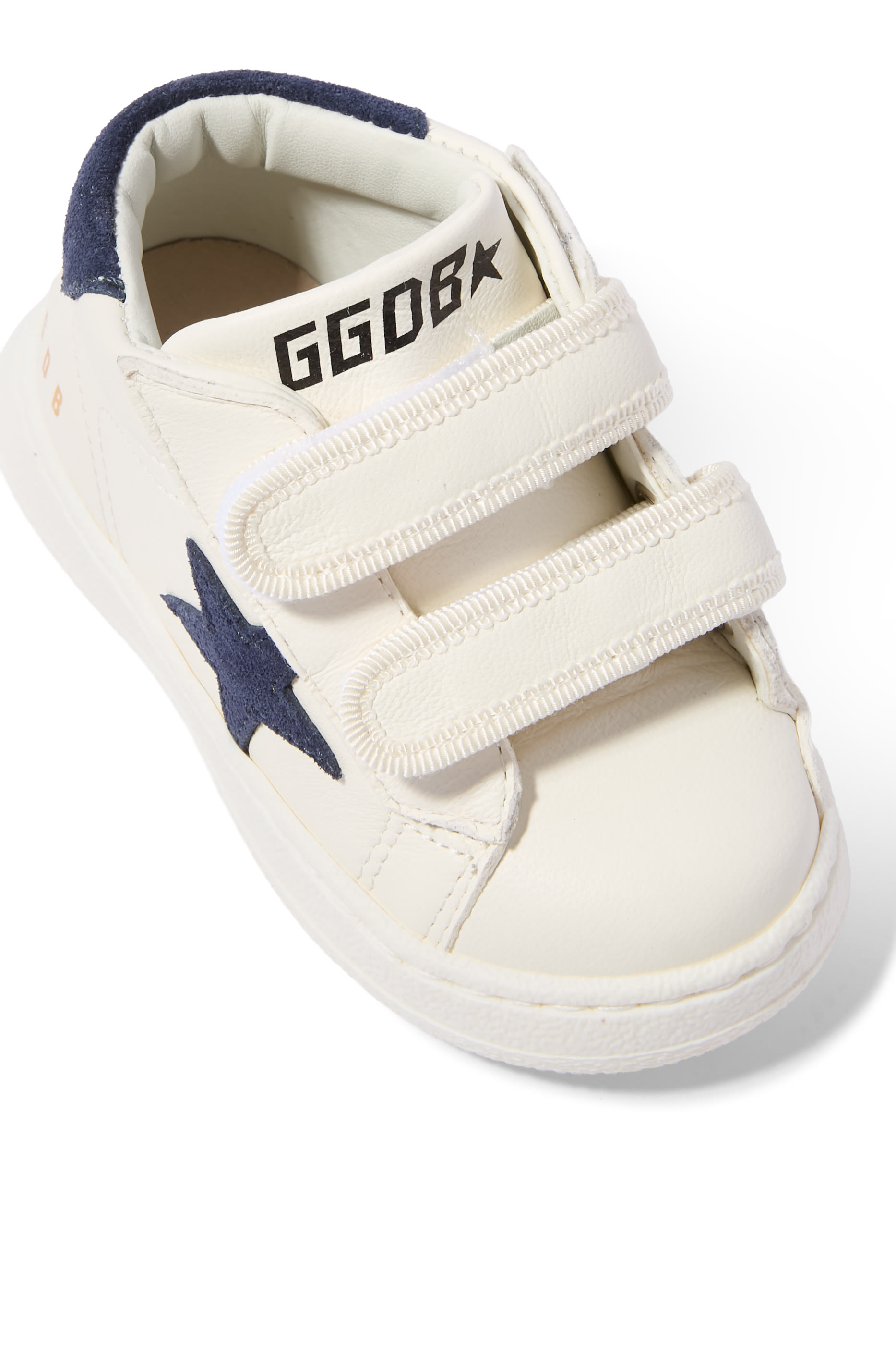 Kids June Junior Sneakers in Nappa with Suede Star and Heel Tab 