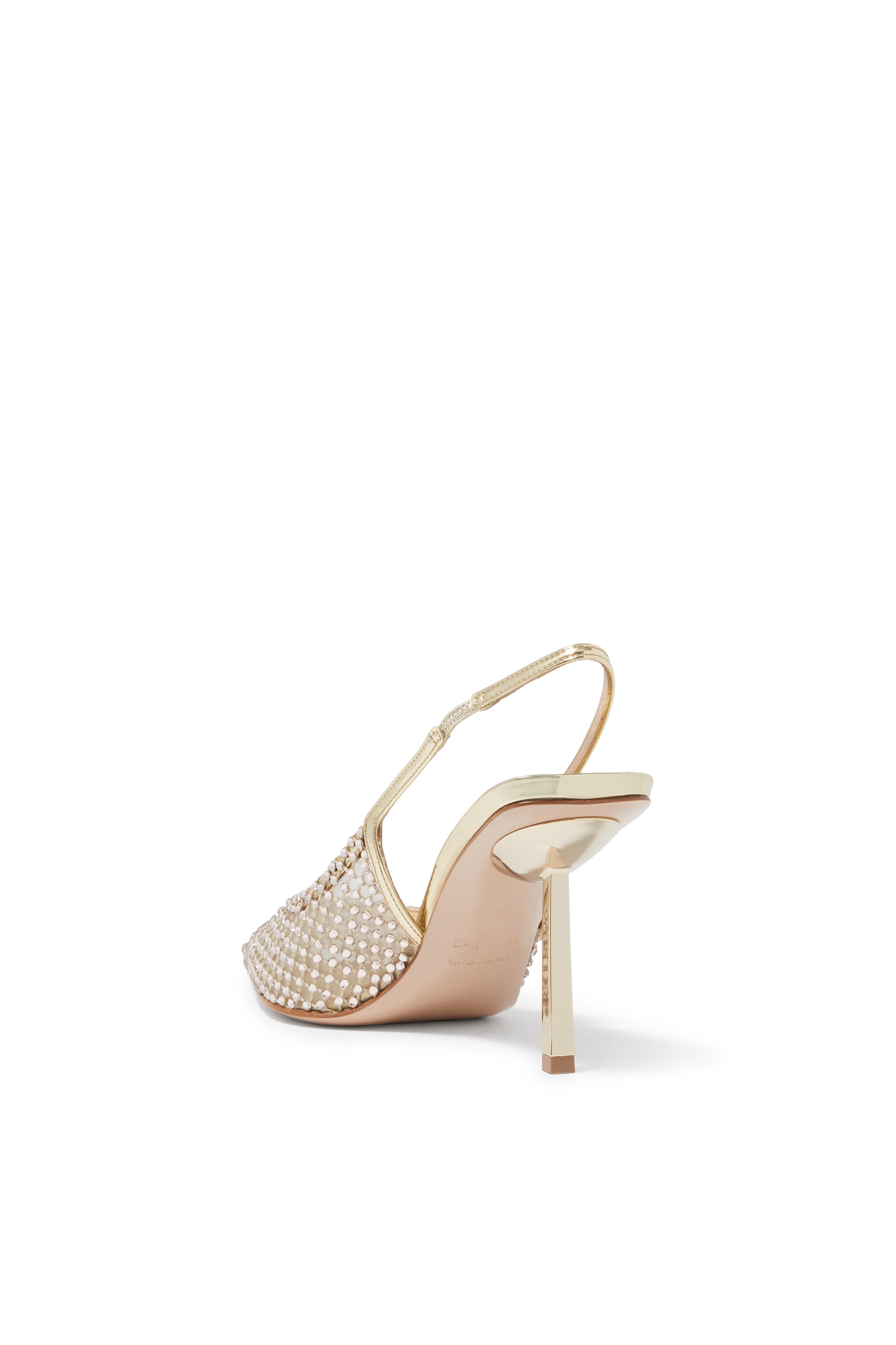 Gilda 80 Slingback Pumps in Satin Mesh