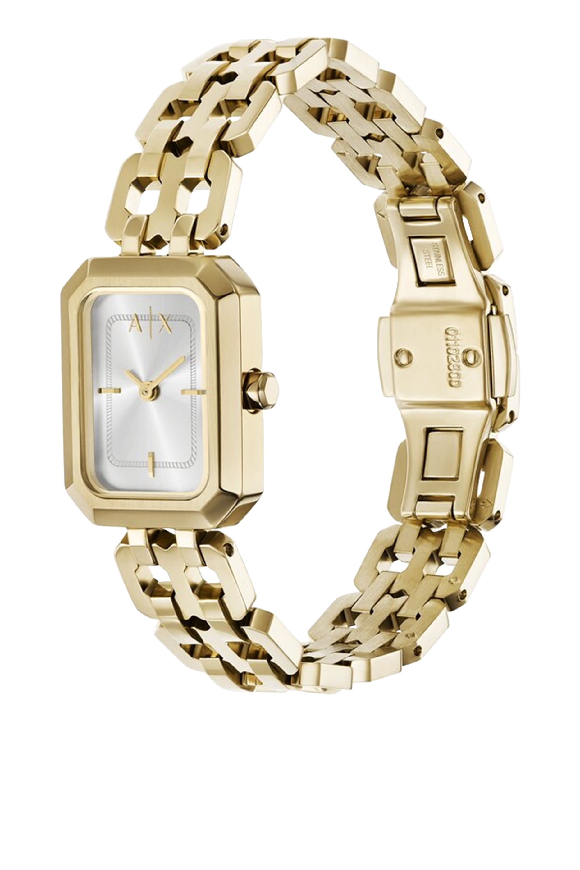 Two-Hand Gold-Tone Stainless Steel Watch