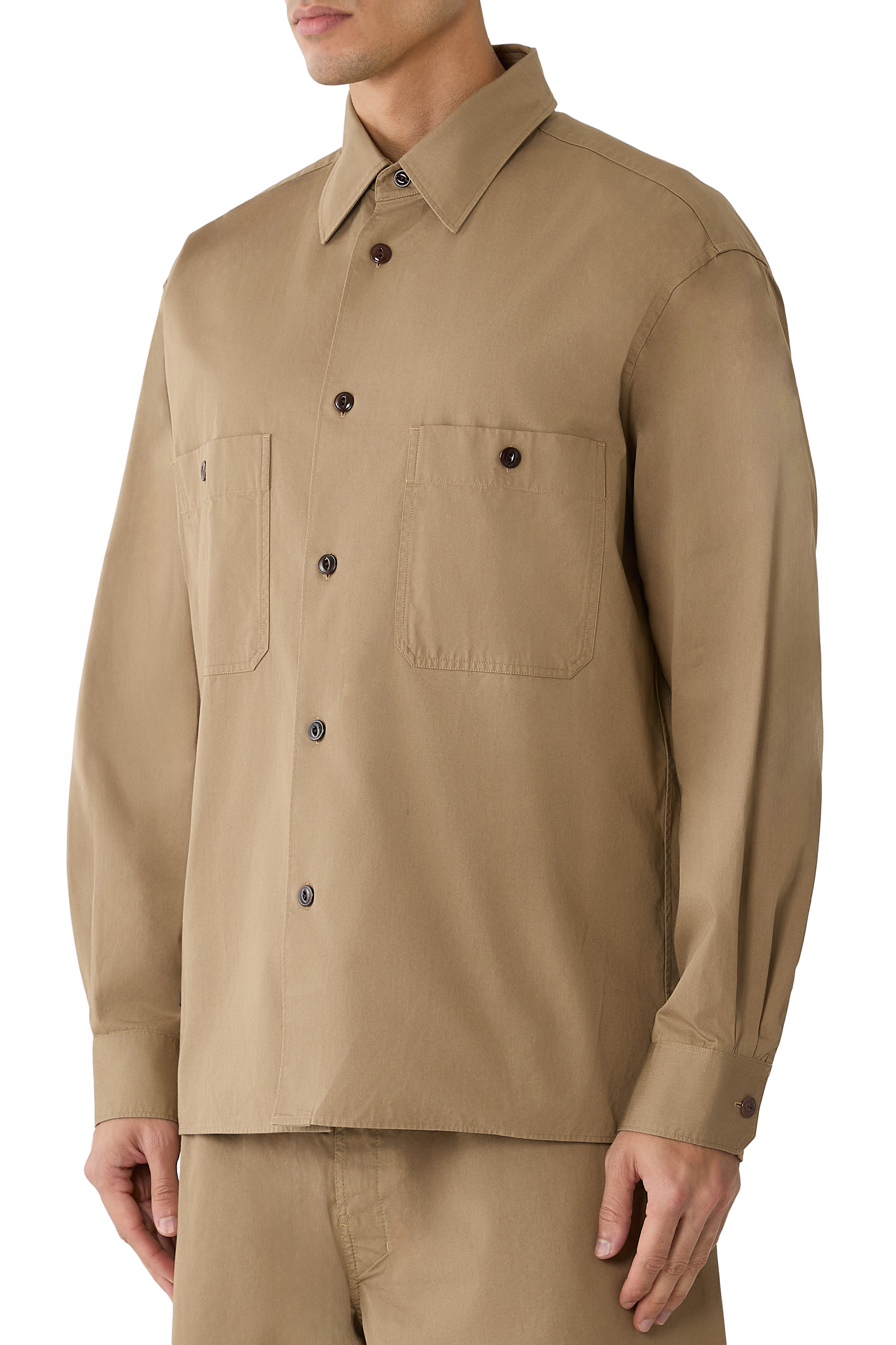Two-Pocket Button-Up Shirt