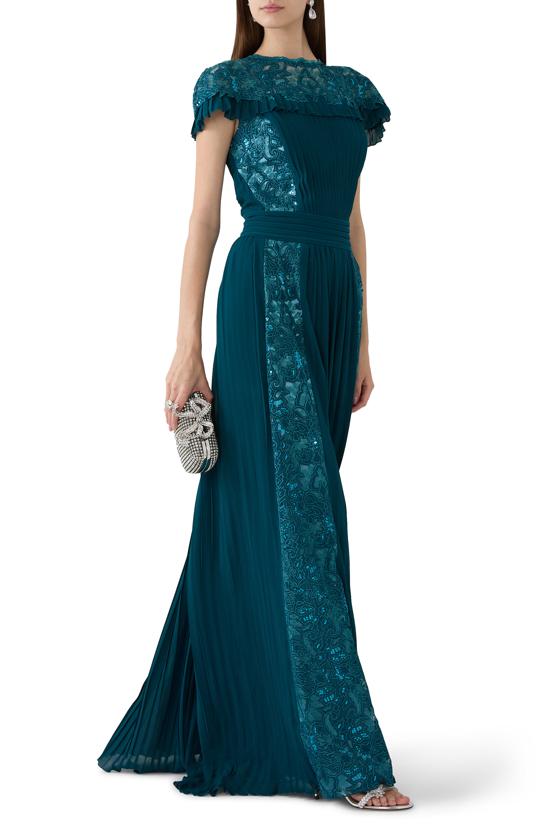 Althea Sequin Embroidered Gown