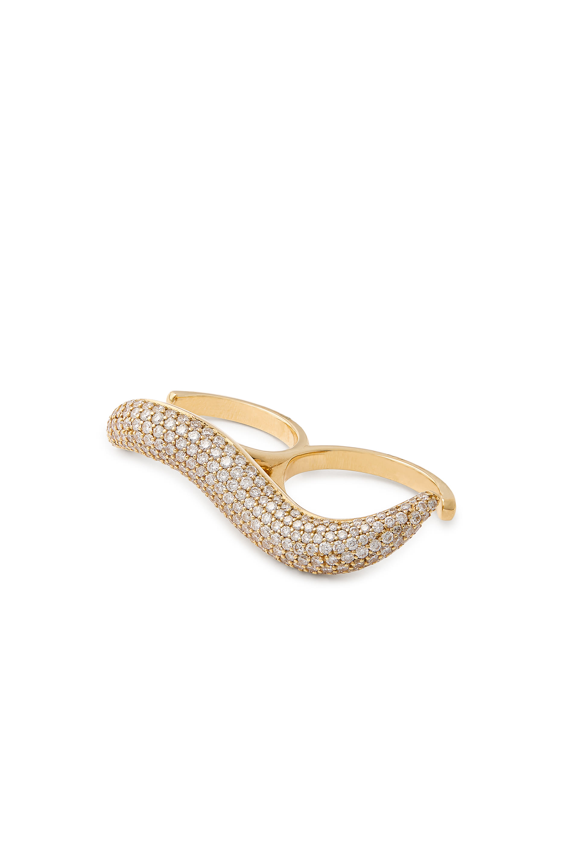 The Scattered Diamond Roller Ring, 18k Yellow Gold & Diamonds