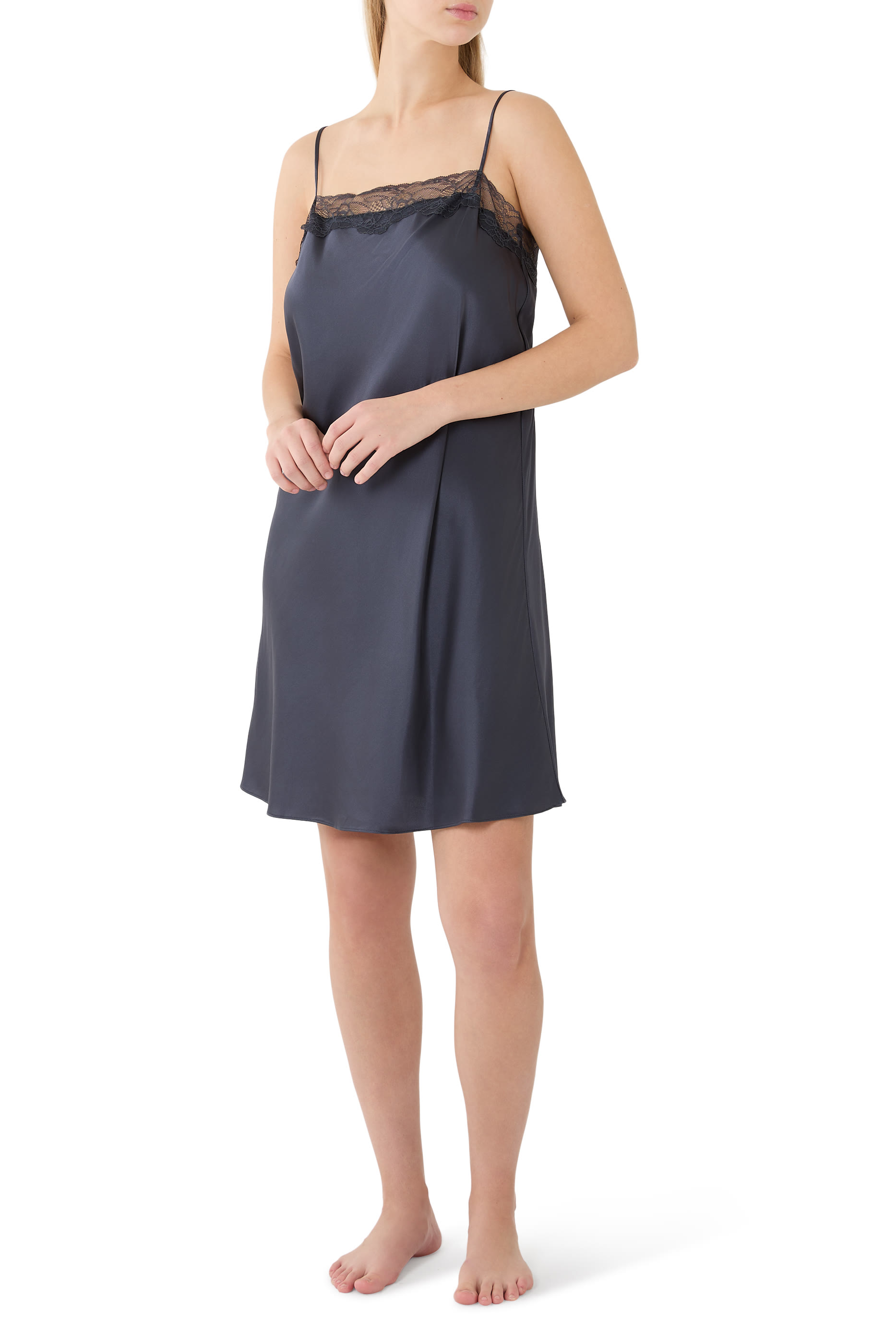 Silk Lace Square Neck Cami Nightdress 