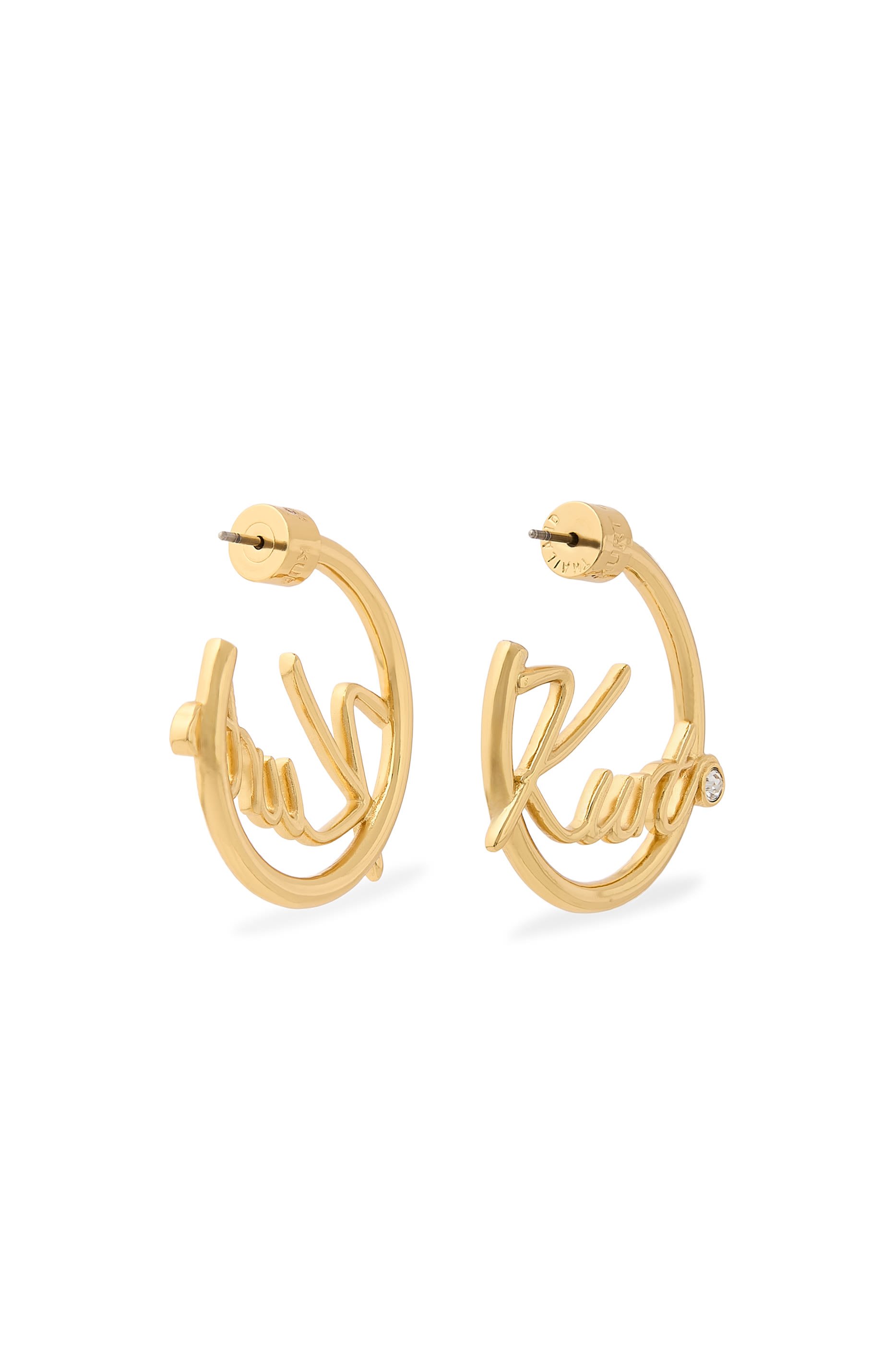 Kurt Script Hoop Earrings