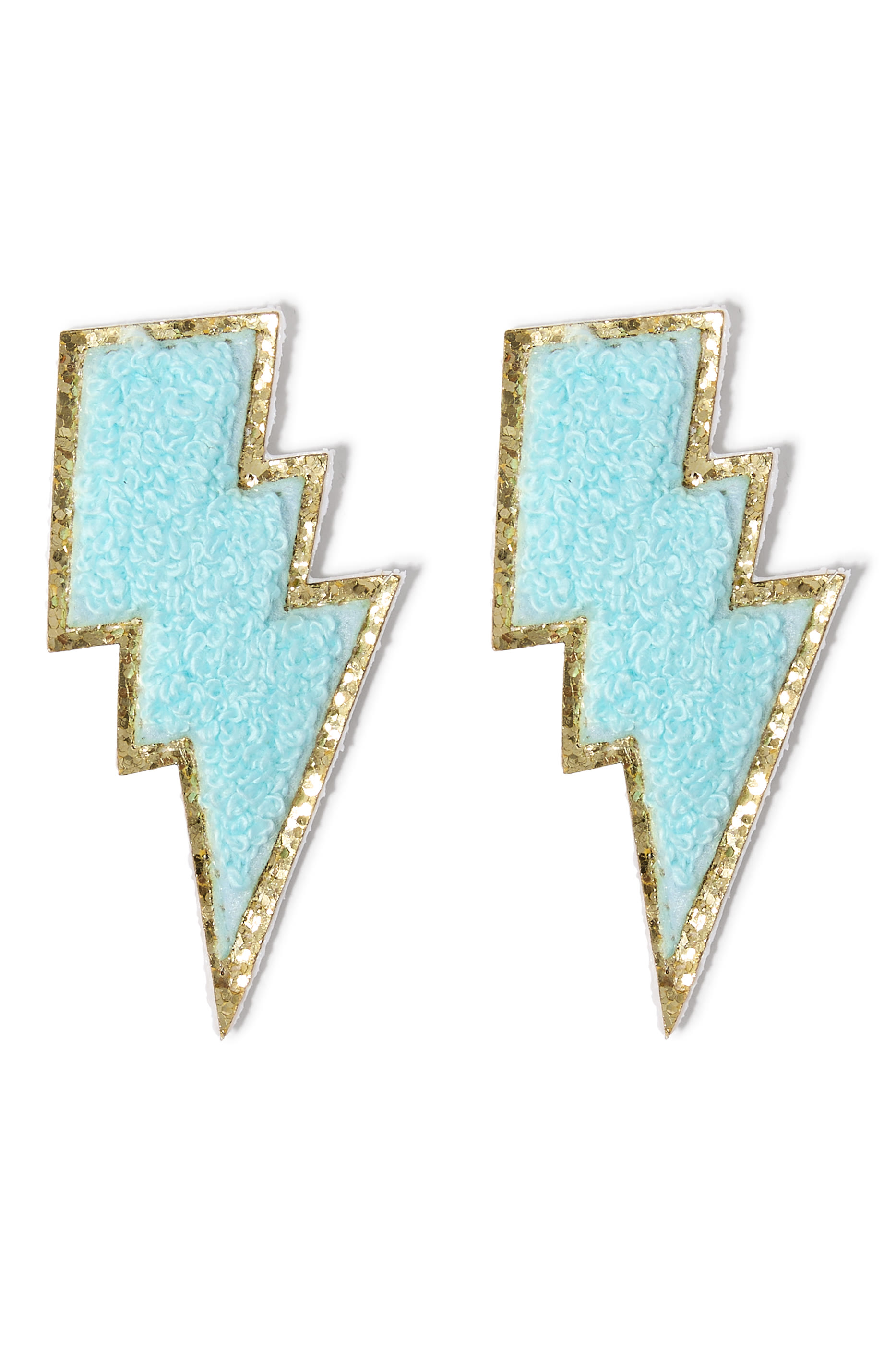 Kids Chenille Lightning Bolt Patches Set