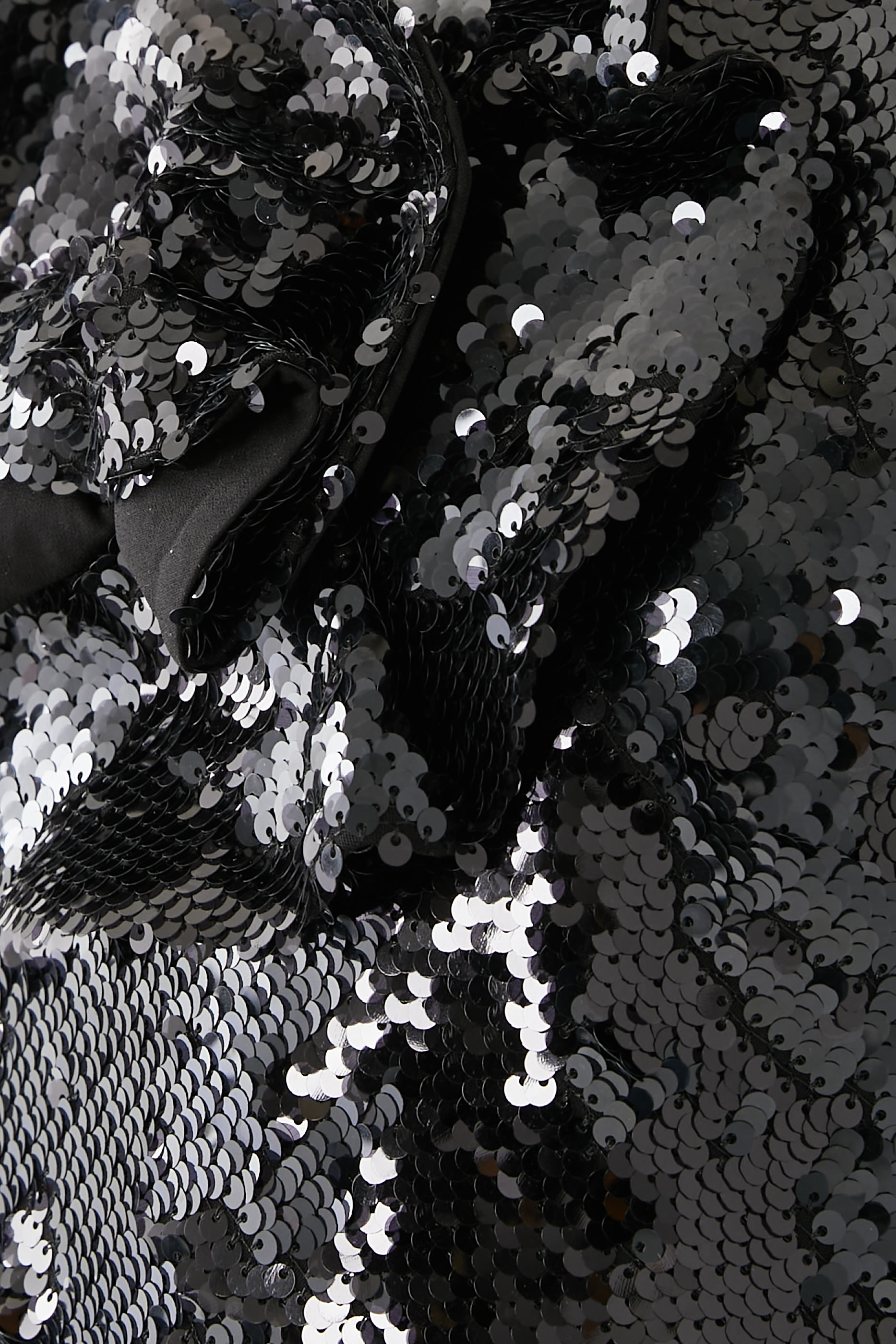 Sequin Flower Drape Maxi Dress