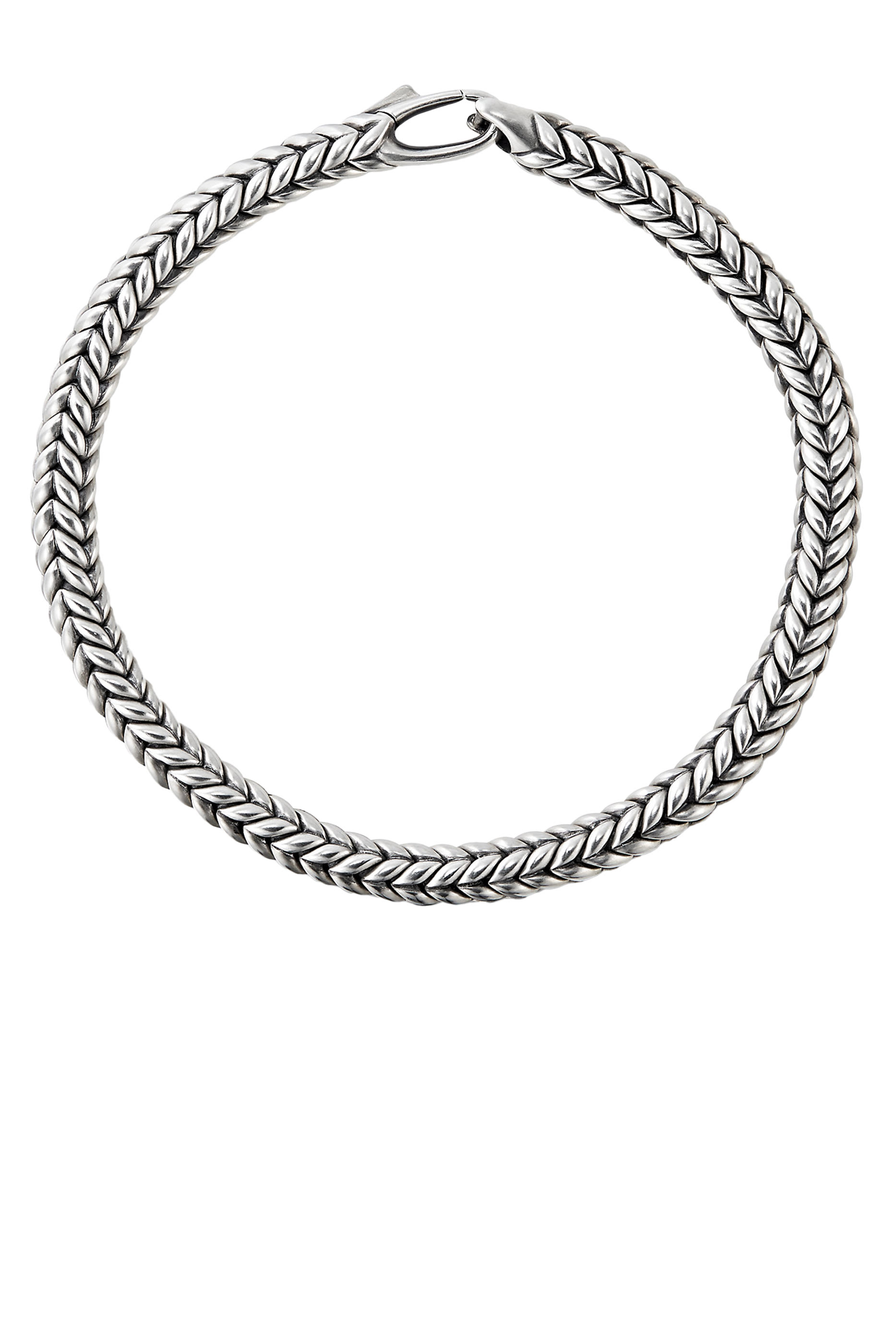 Chevron Bead Bracelet, Sterling Silver