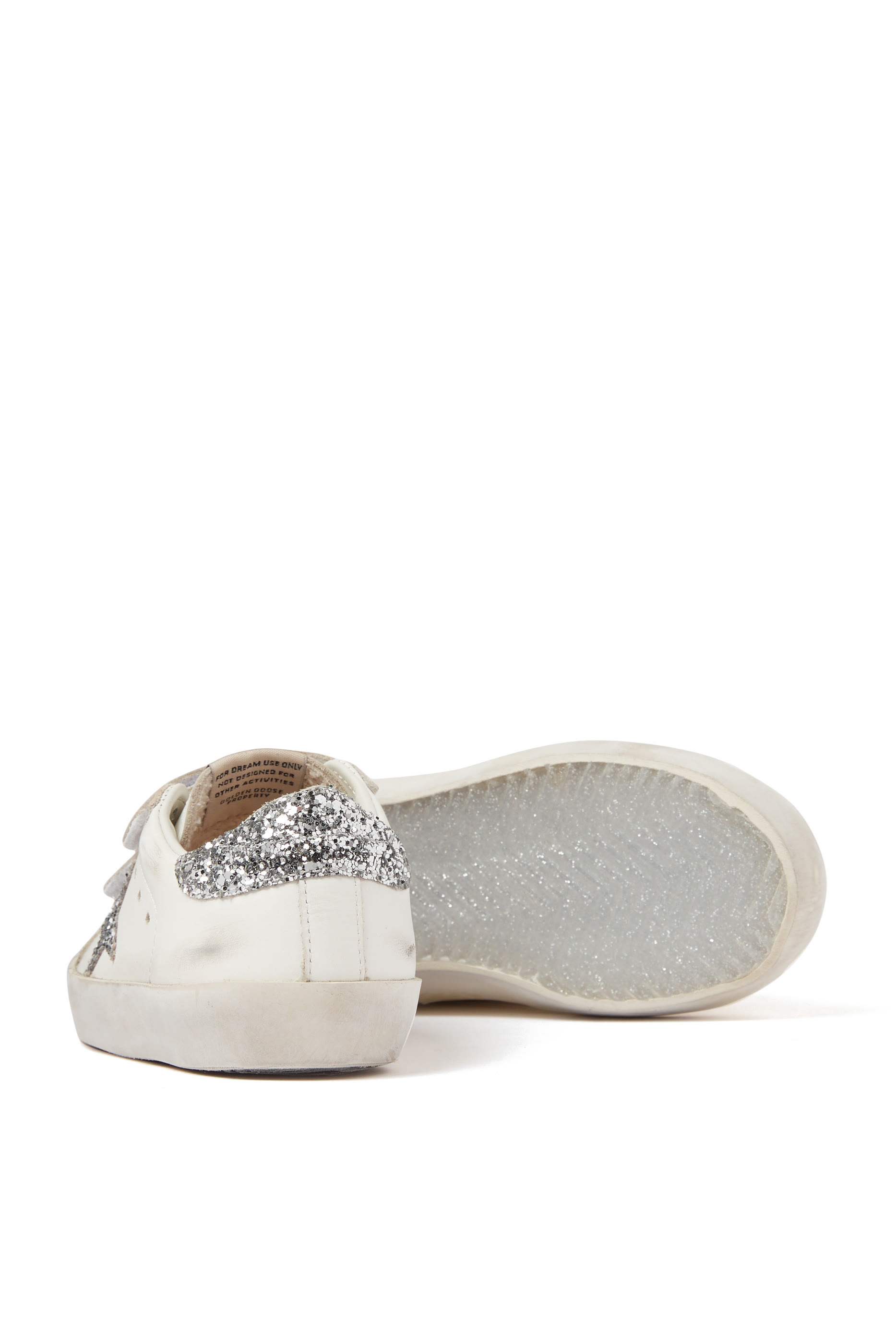Kids Old School Glitter Star Sneakers