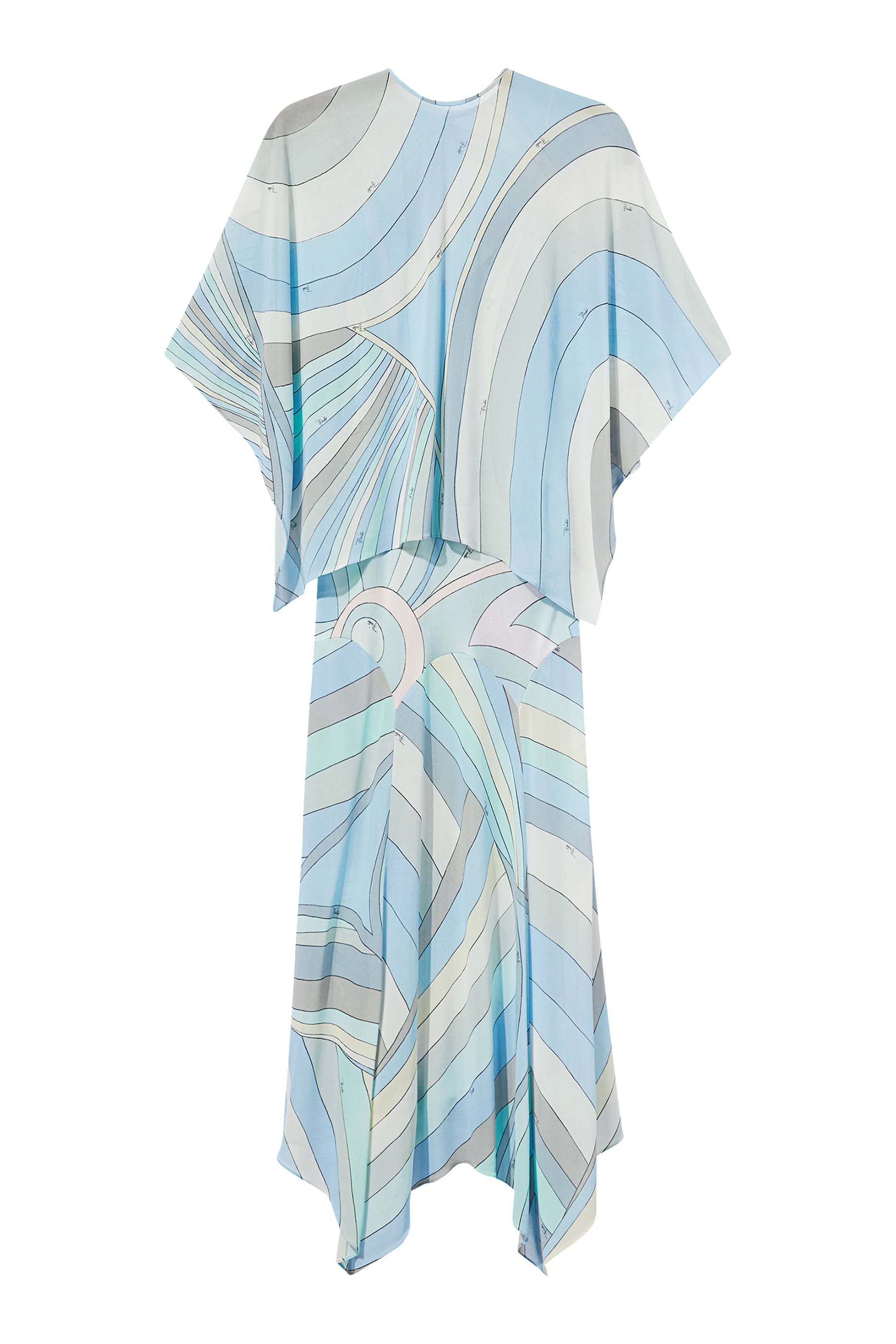 Iride-Print Layered Dress