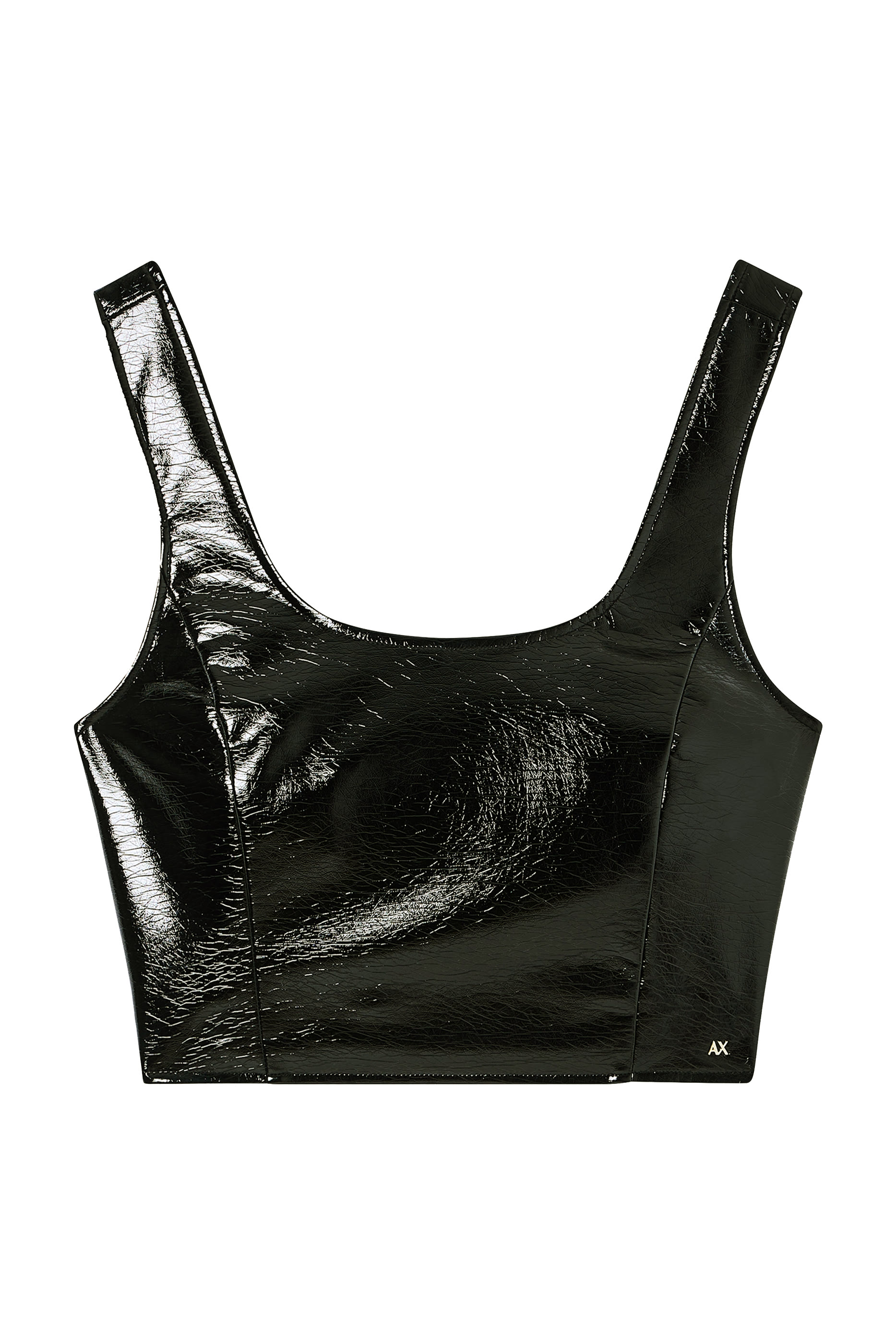 Salin de Giraud Leather Crop Top