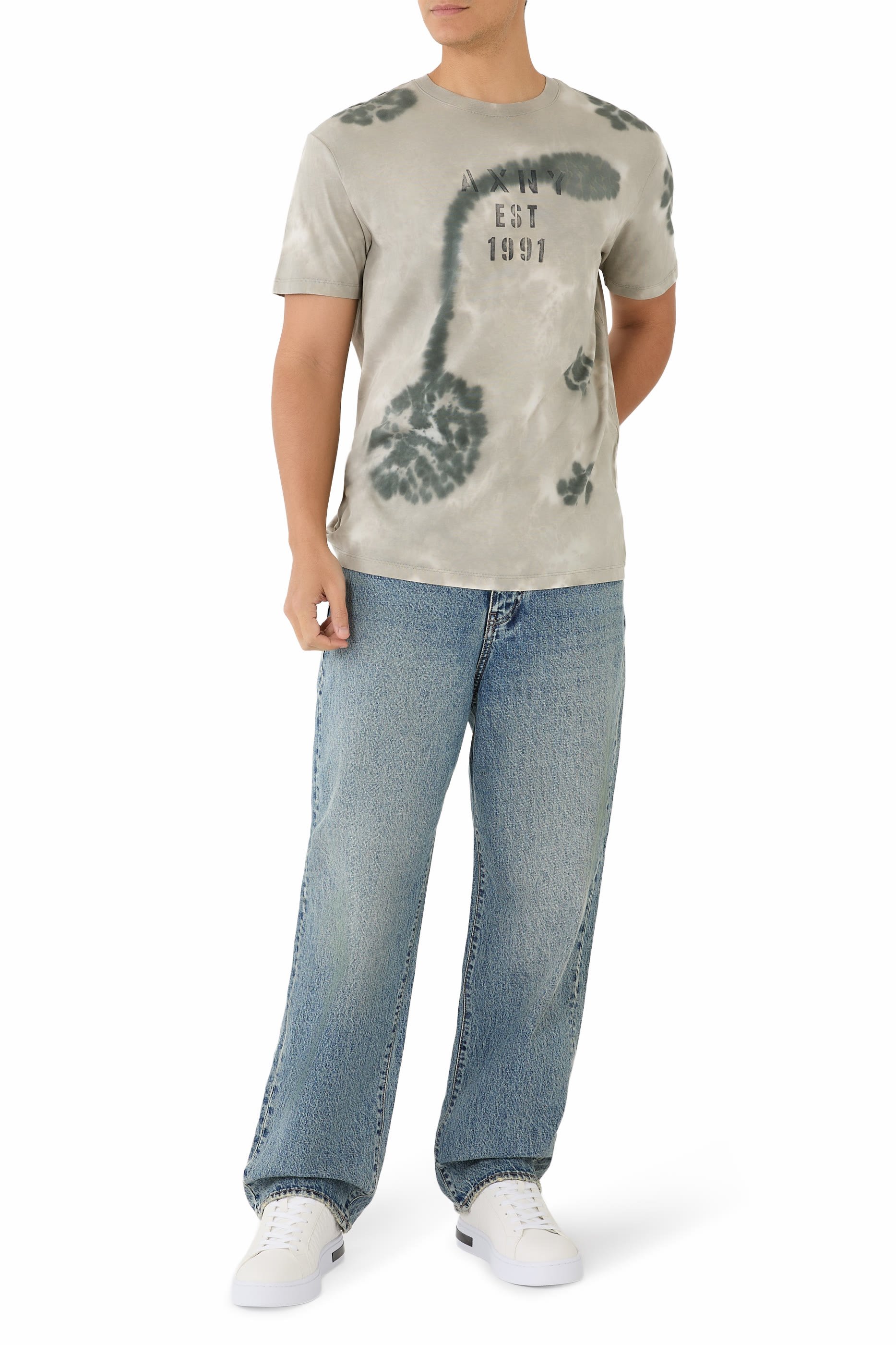 One Block Up Loose Denim Pants