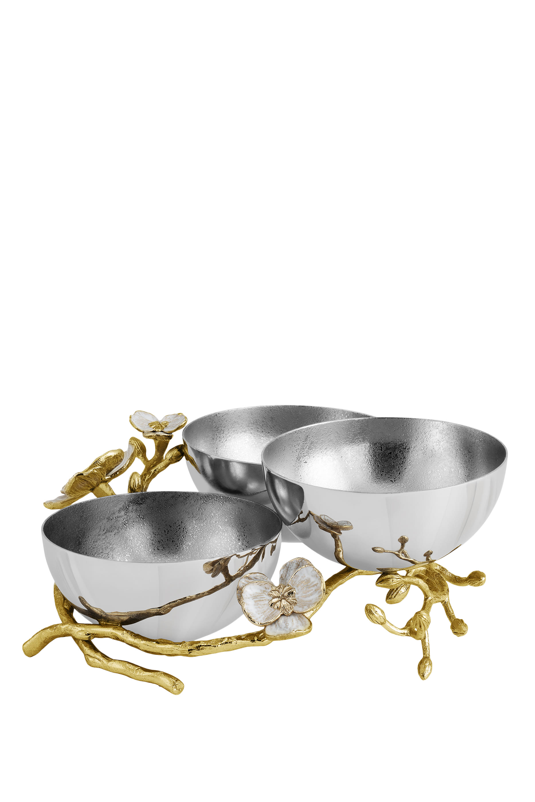 Orchid Triple Low Bowl