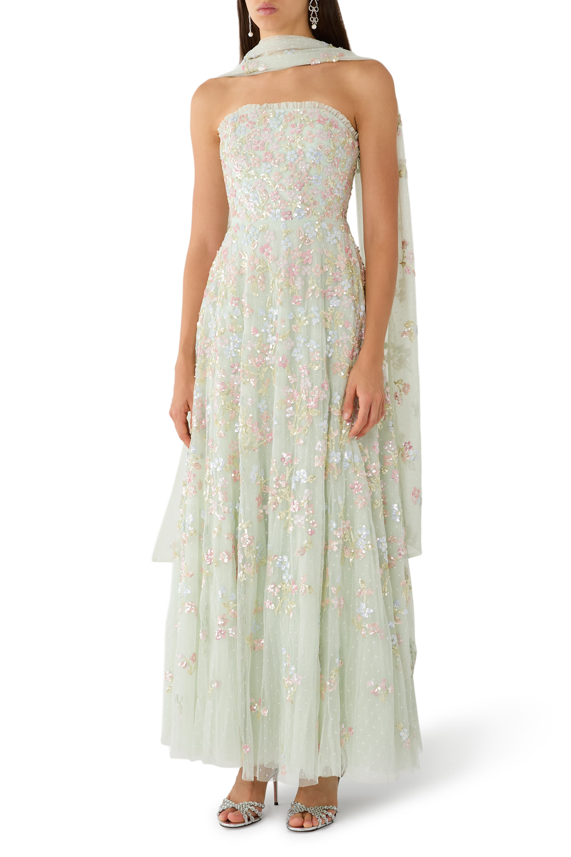  Forget-Me-Not Strapless Gown
