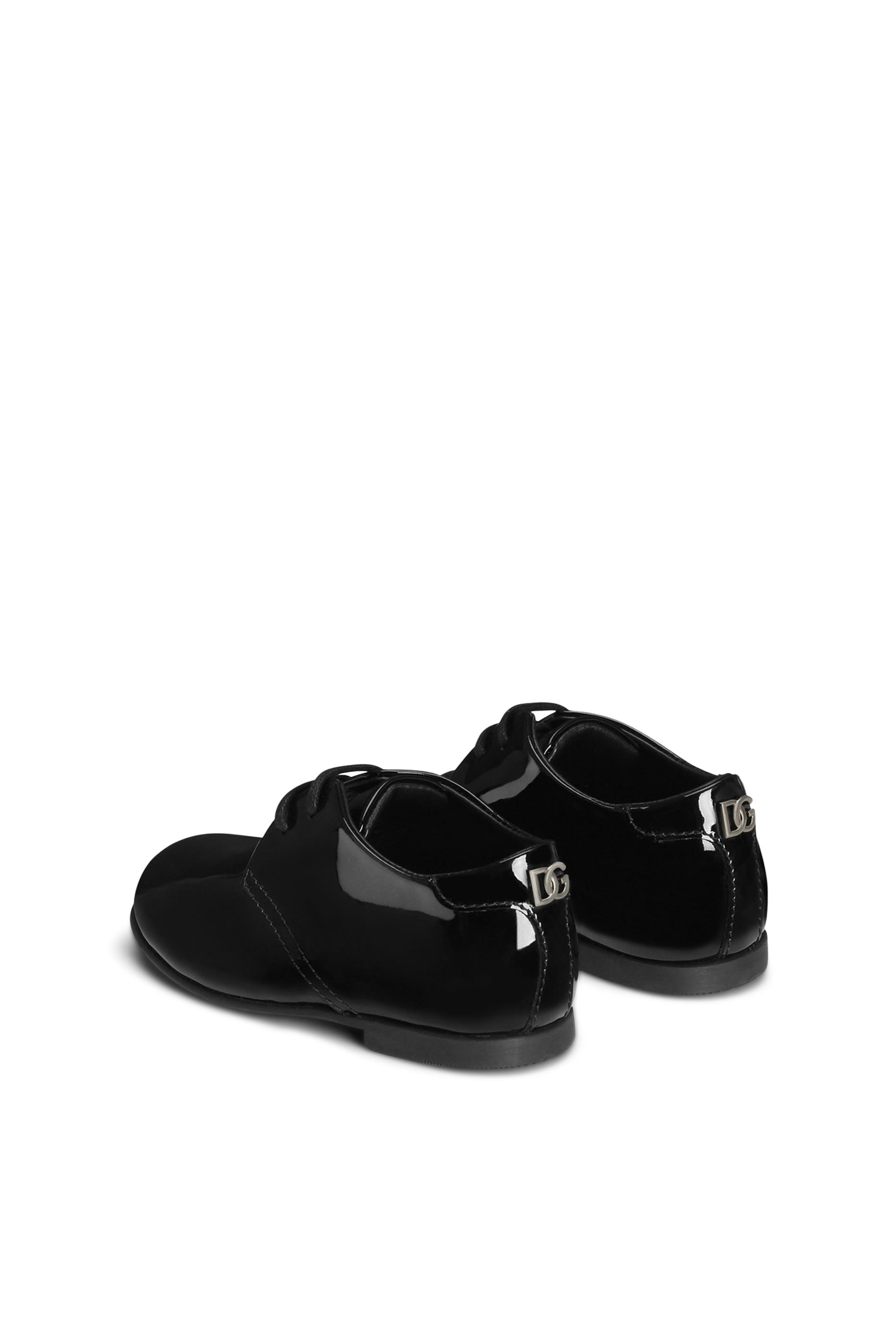 Kids Polished Calfskin Derby Shoes