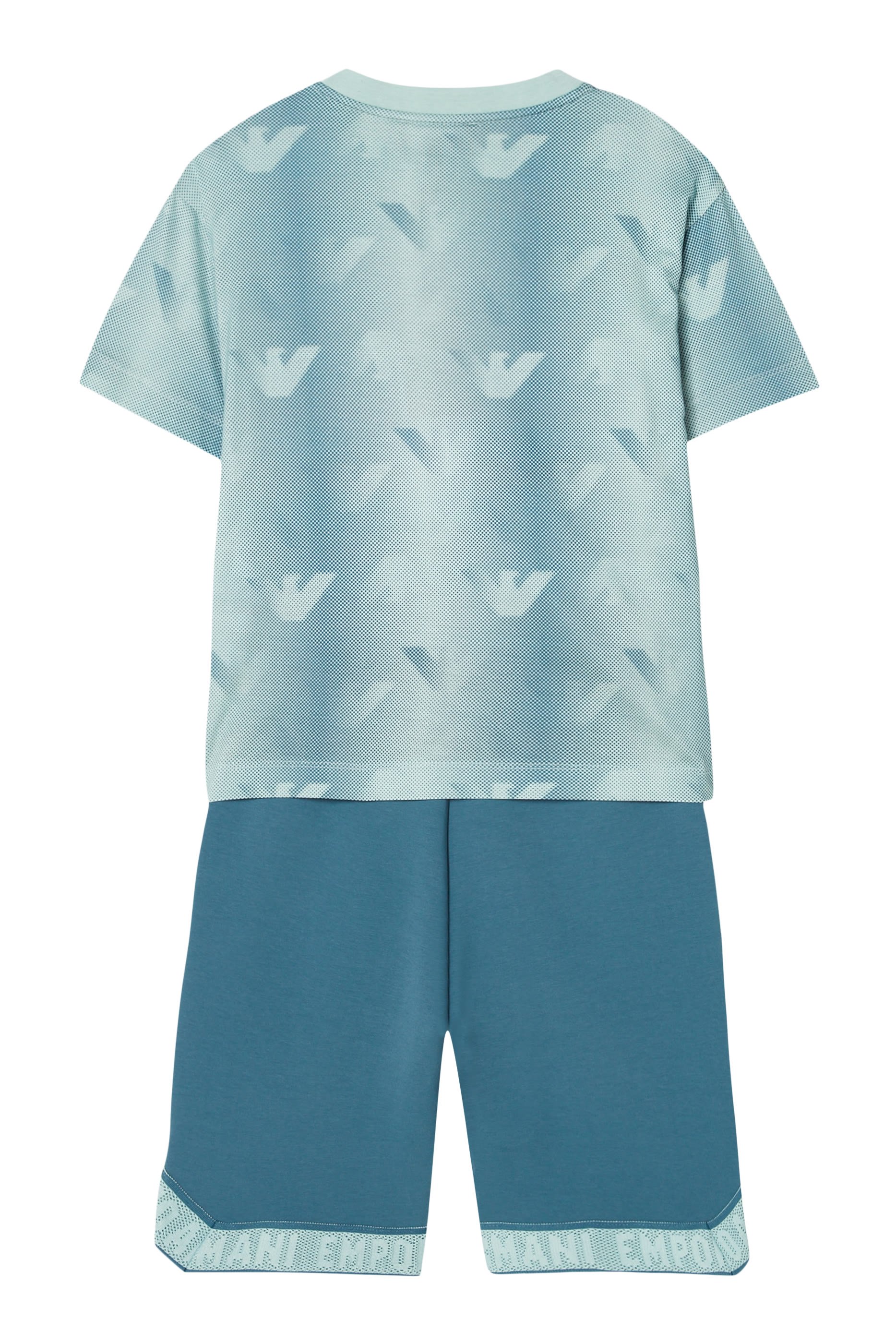 Kids All-Over Eagle Logo T-Shirt & Shorts Set 