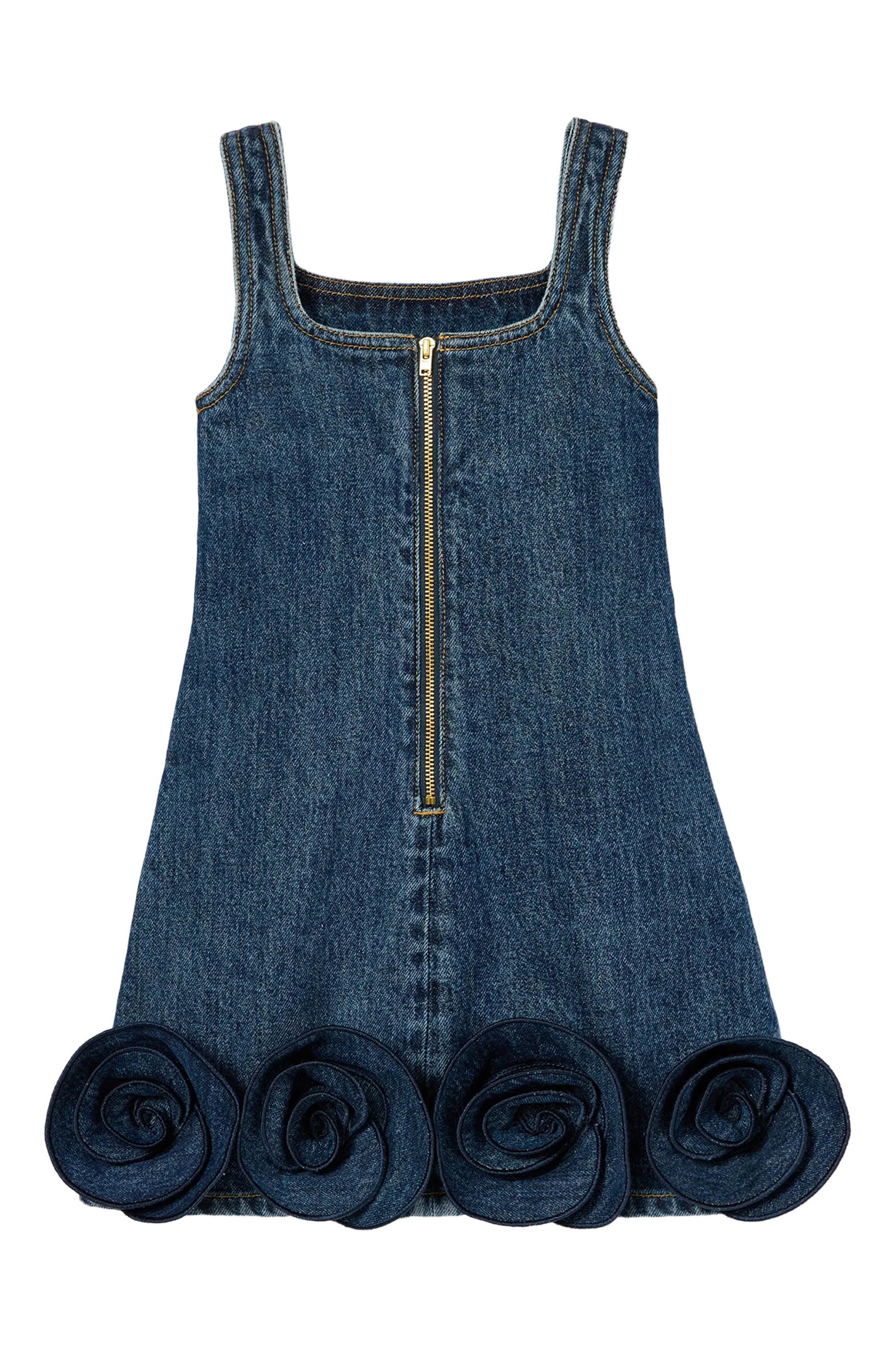 Kids Denim Flower Dress 