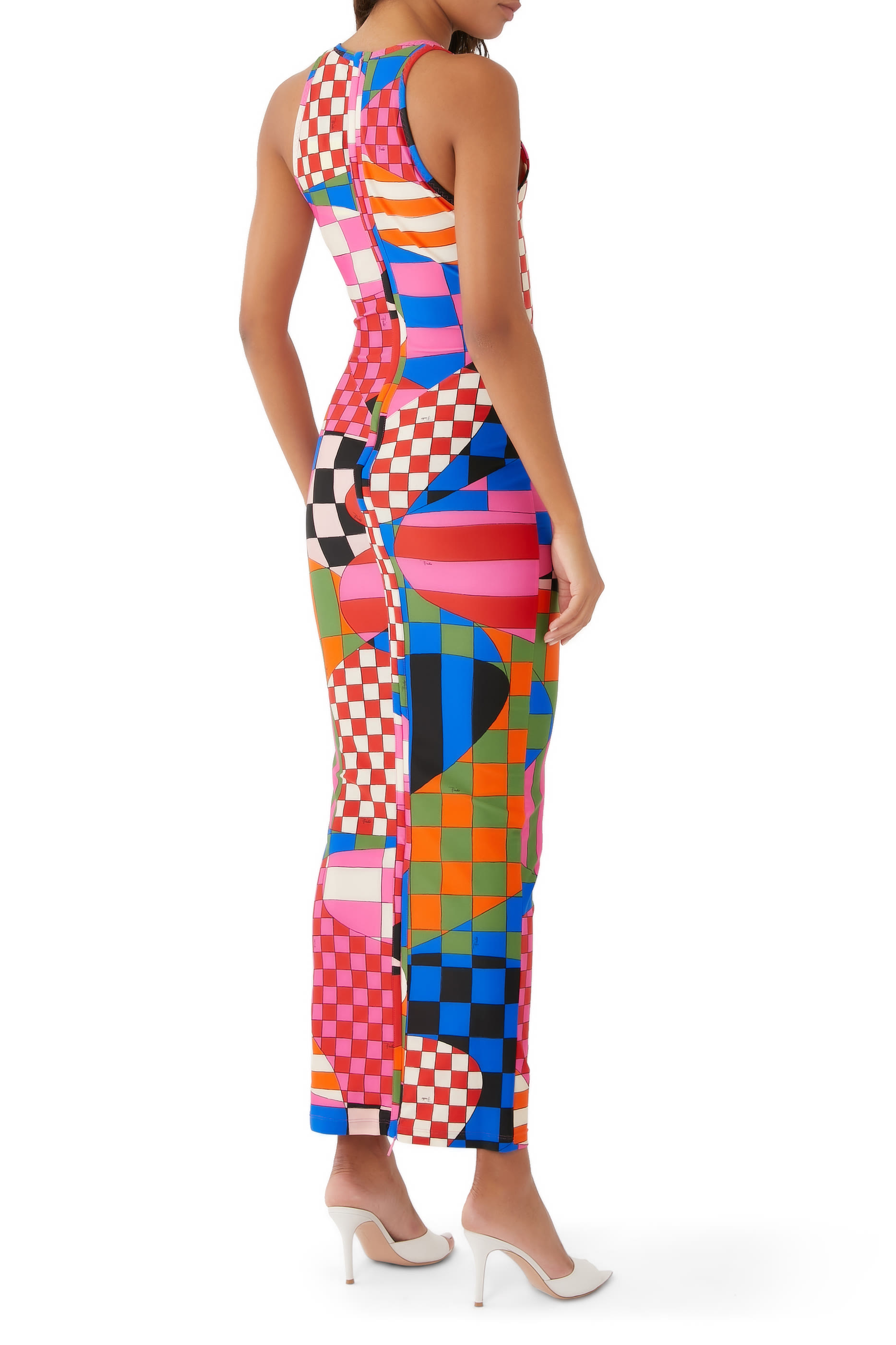 Giardino-Print Long Dress