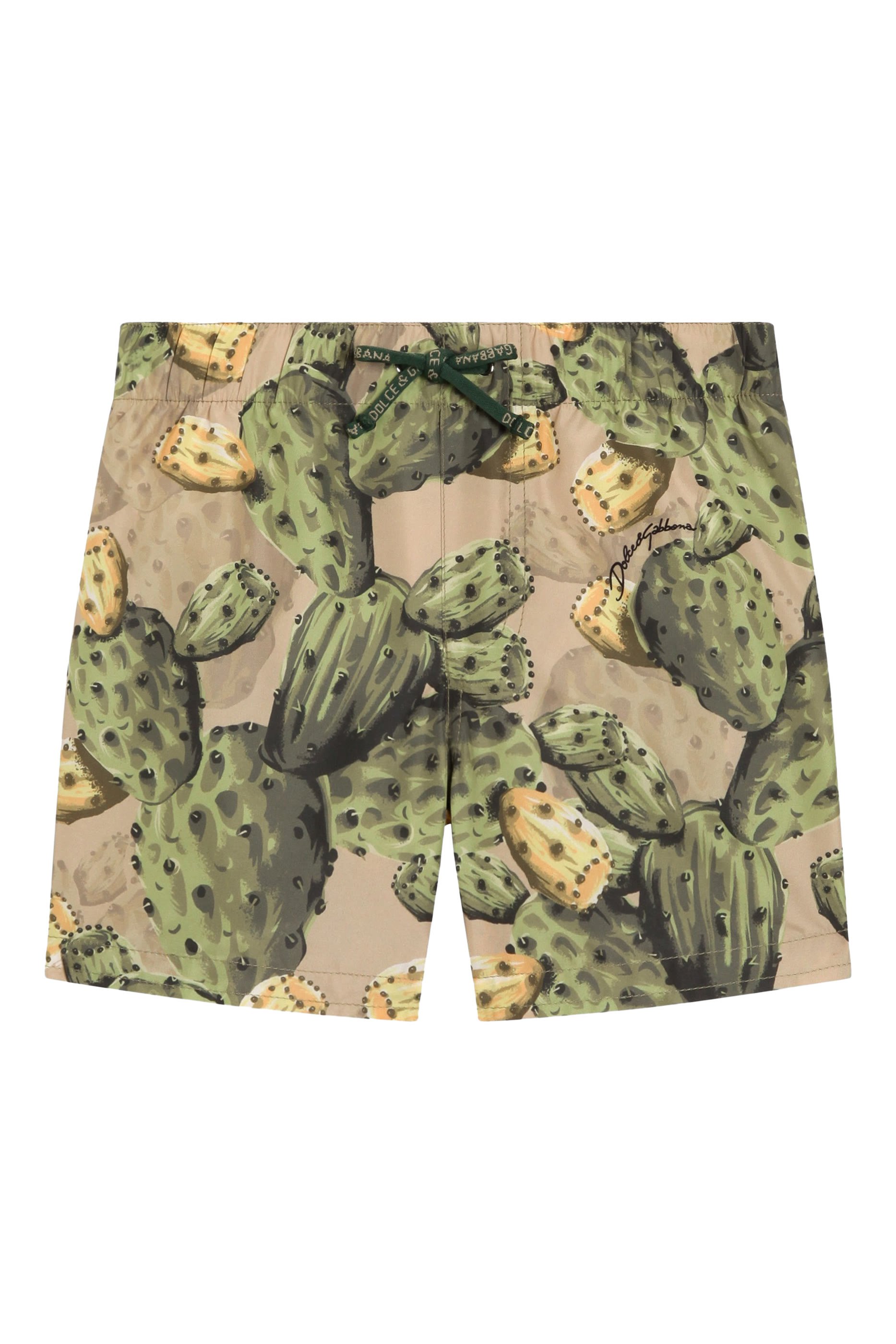 Kids Cactus-Print Nylon Swim Shorts