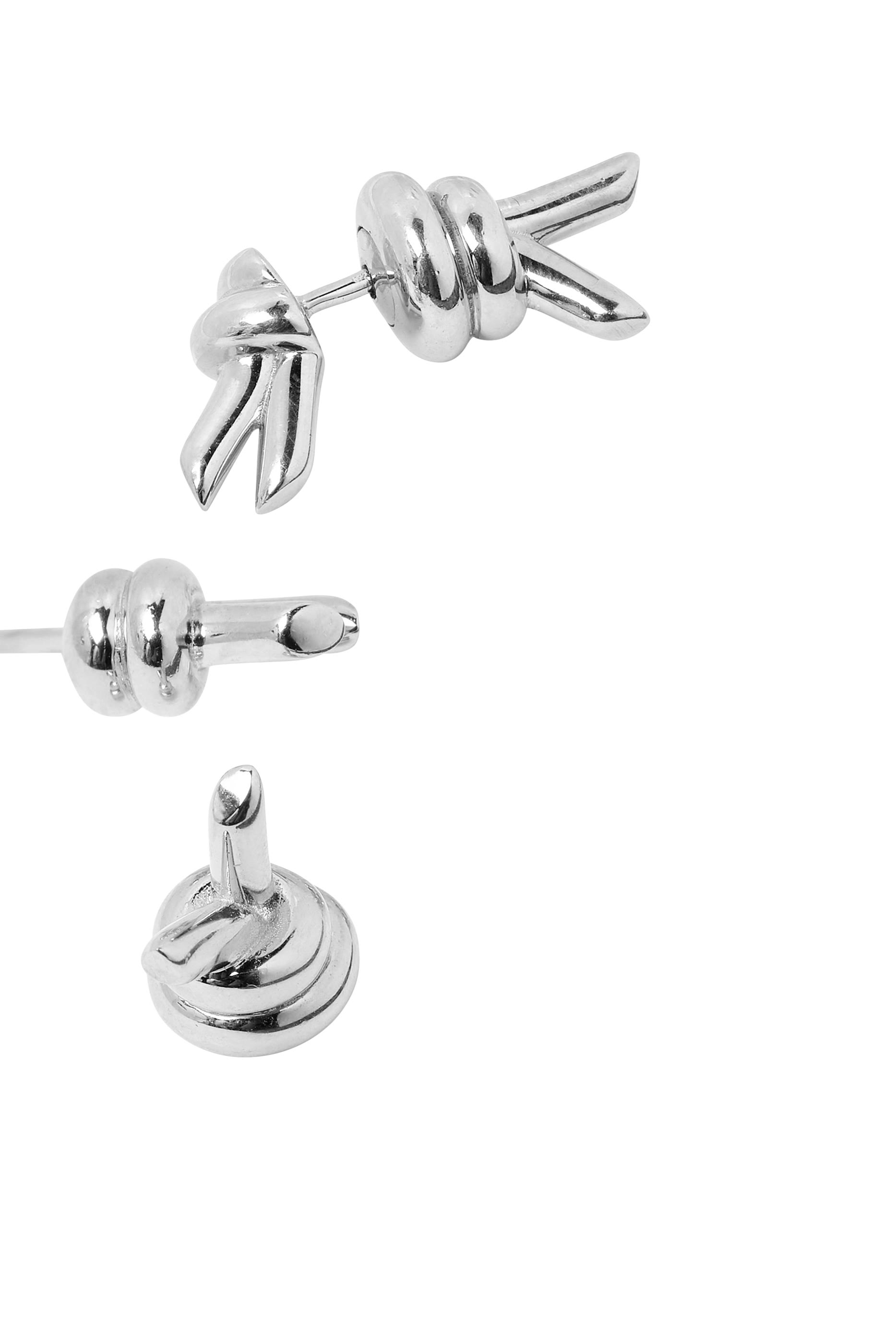 Knot Stud Earrings, Sterling Silver