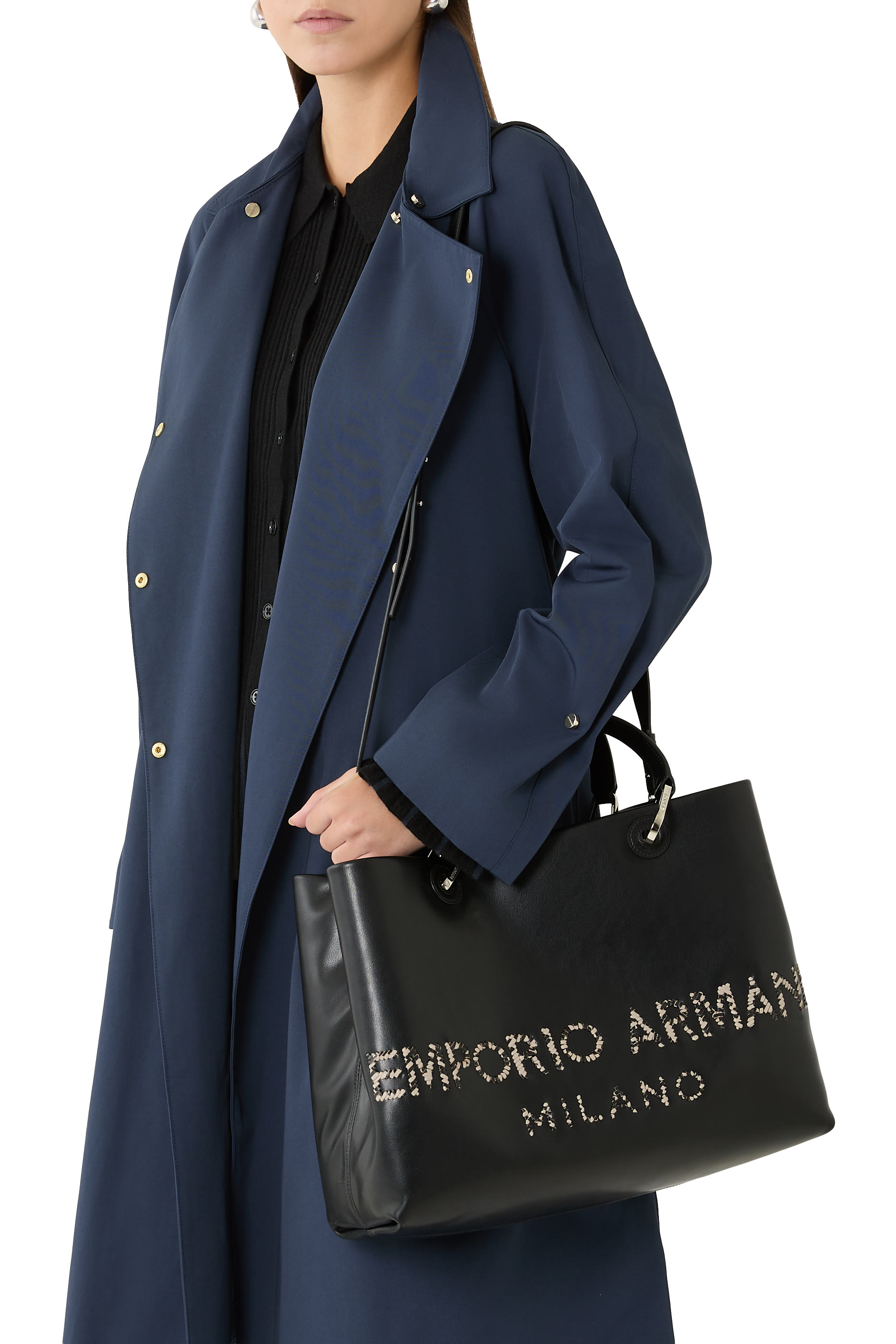 Logo Leather Tote Bag