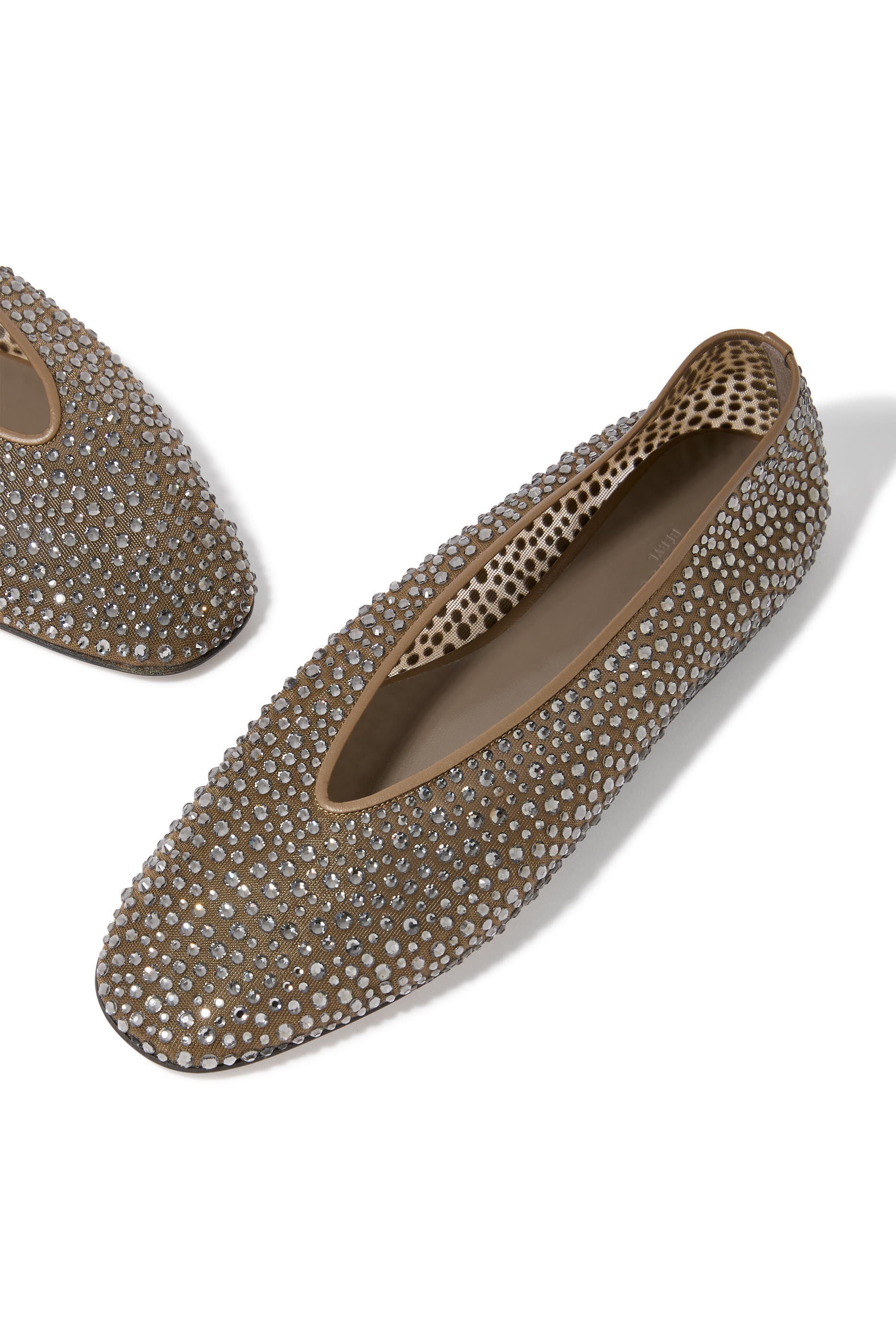 Crystal-Embellished Ballet Flats