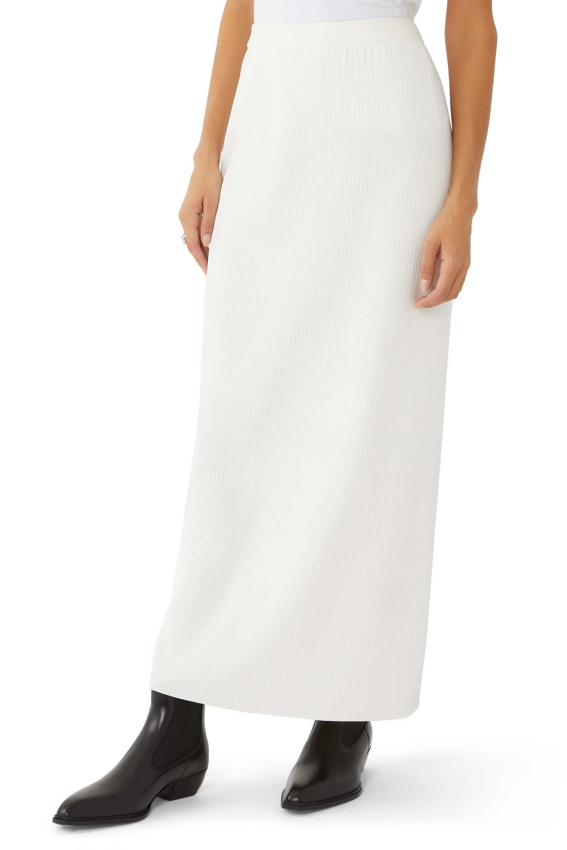 Ribi Knit Maxi Pencil Skirt