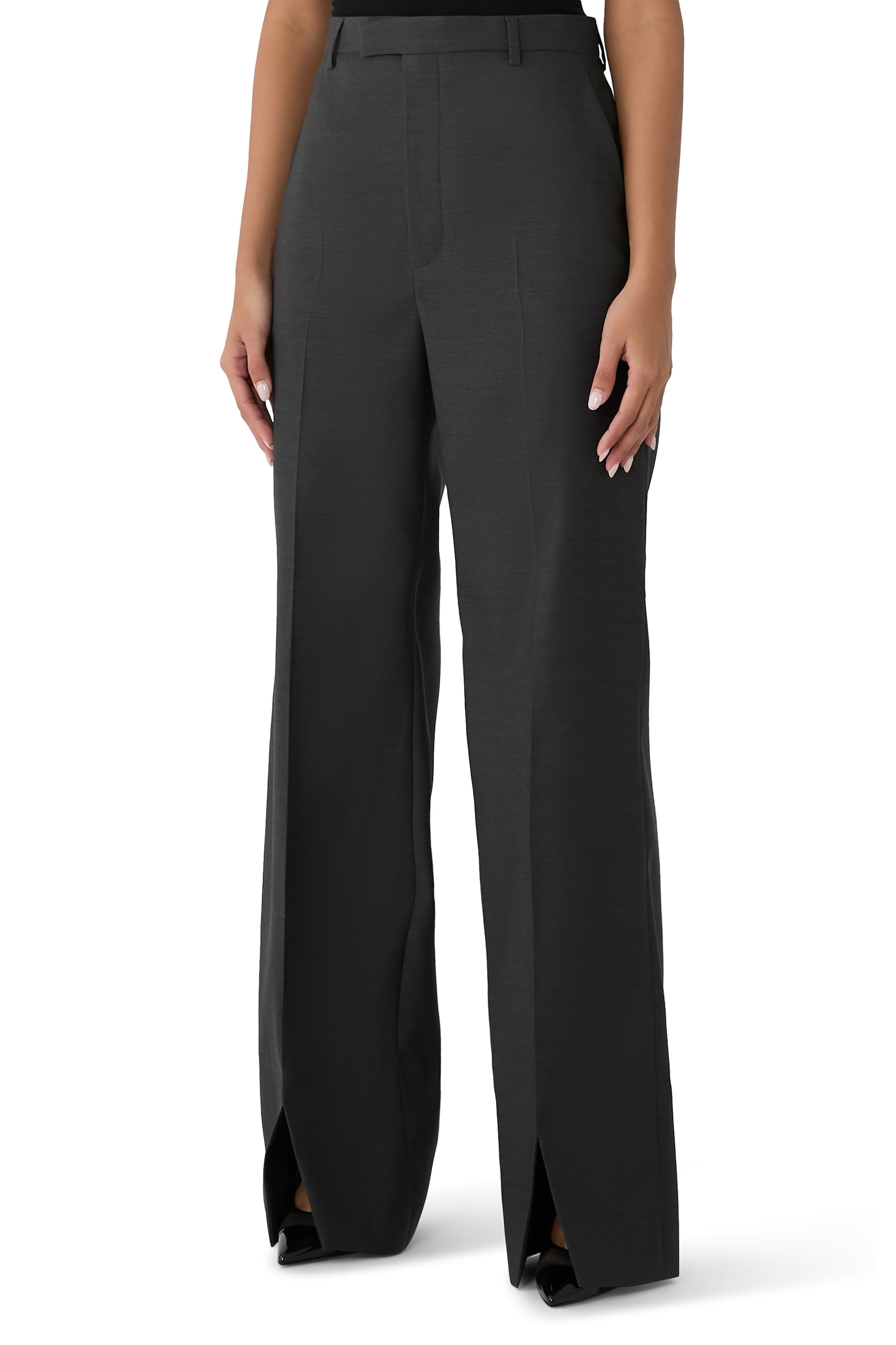 Oversize Low Waist Wool Pants