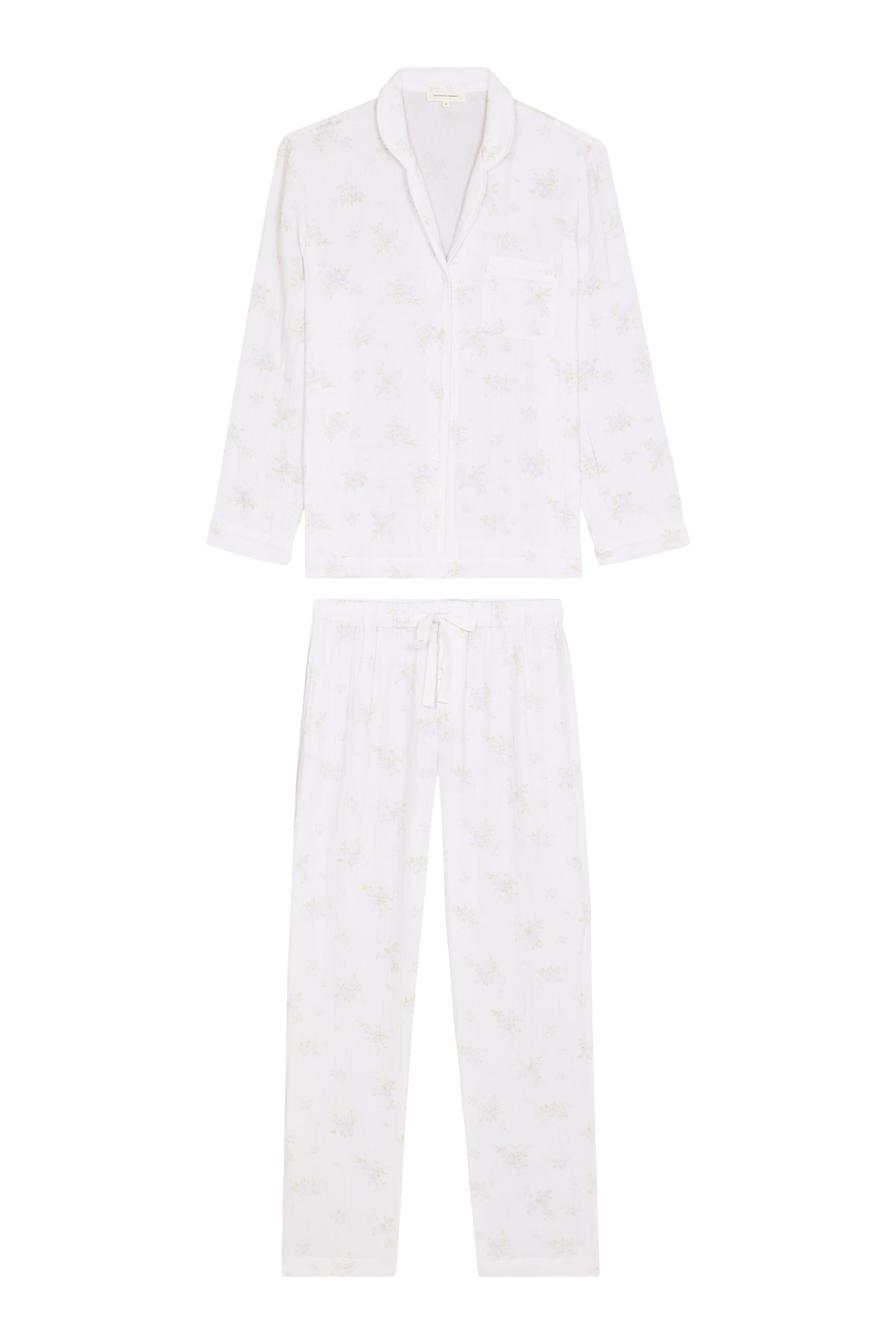 Double Cotton Classic Faded Floral Pajama Set