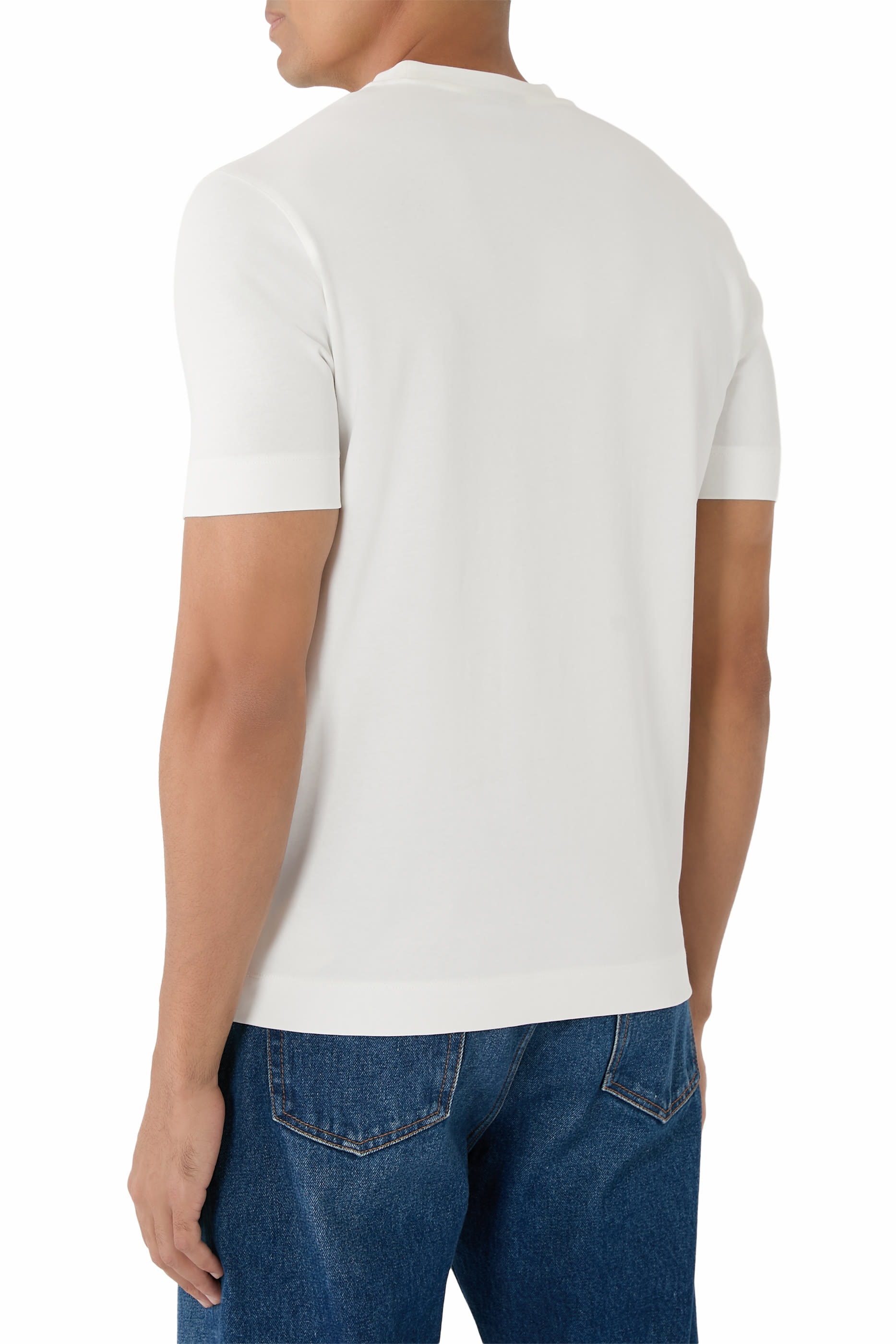 Micro Eagle Logo Cotton T-Shirt