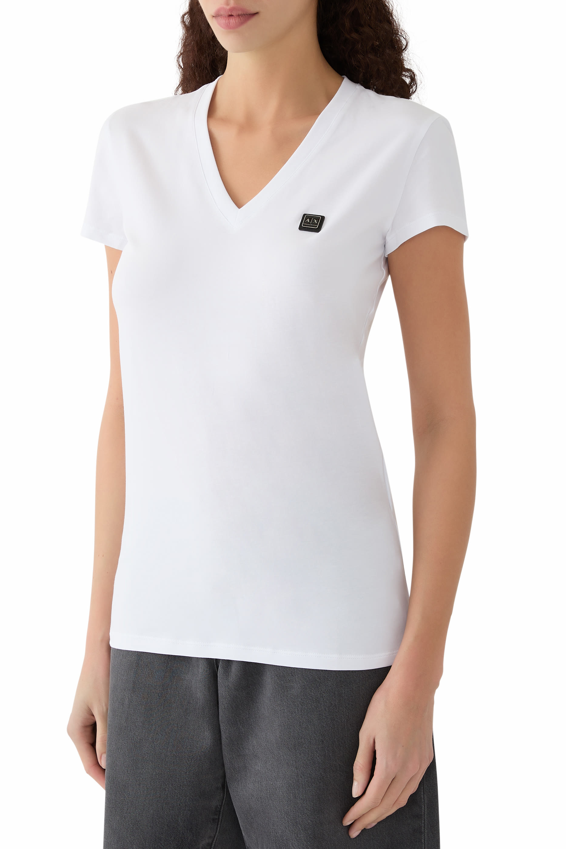 AX Logo V-Neck T-Shirt