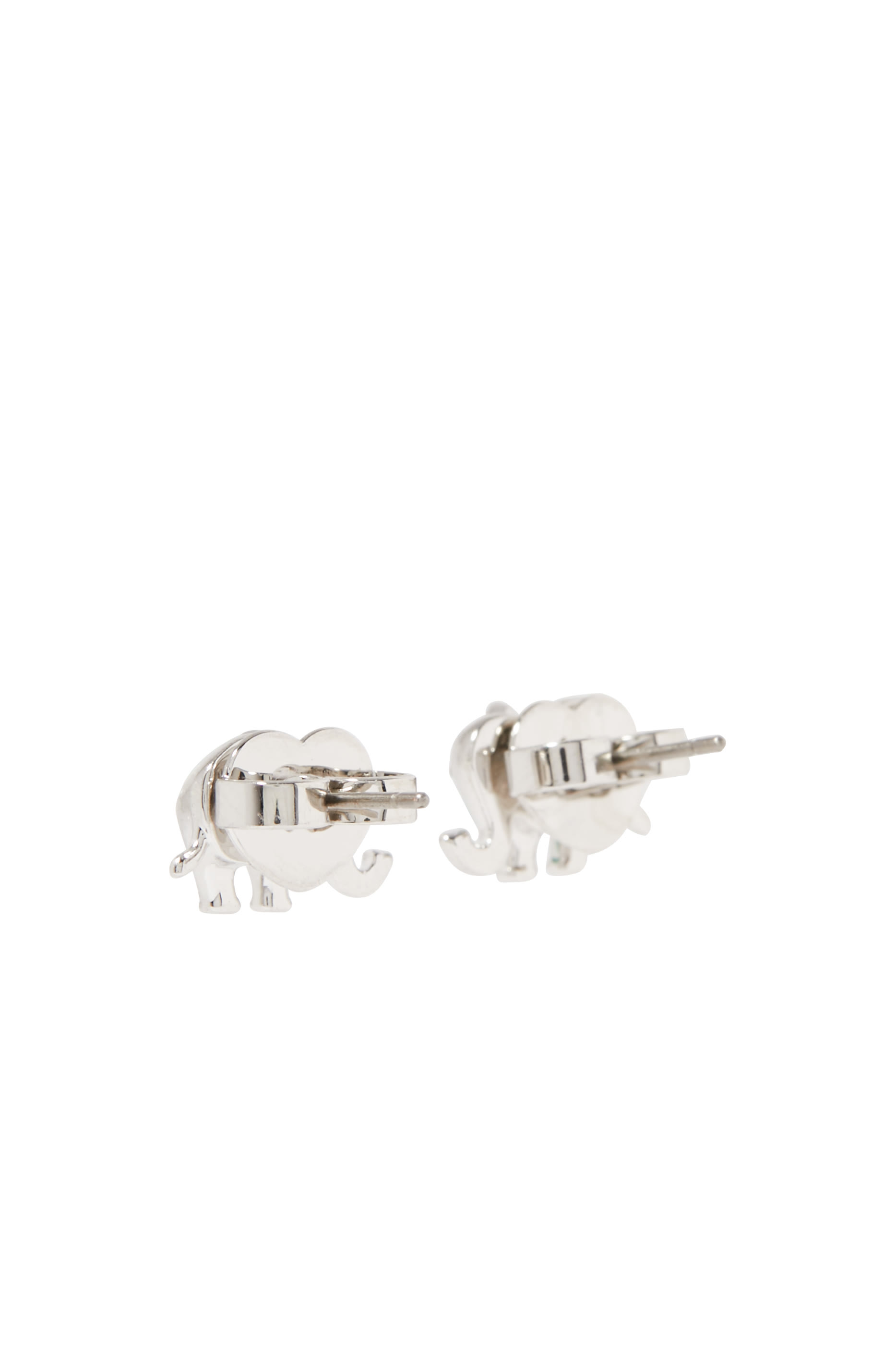 Precious Elephant Studs, Plated Metal & Cubic Zirconia, Titanium Posts
