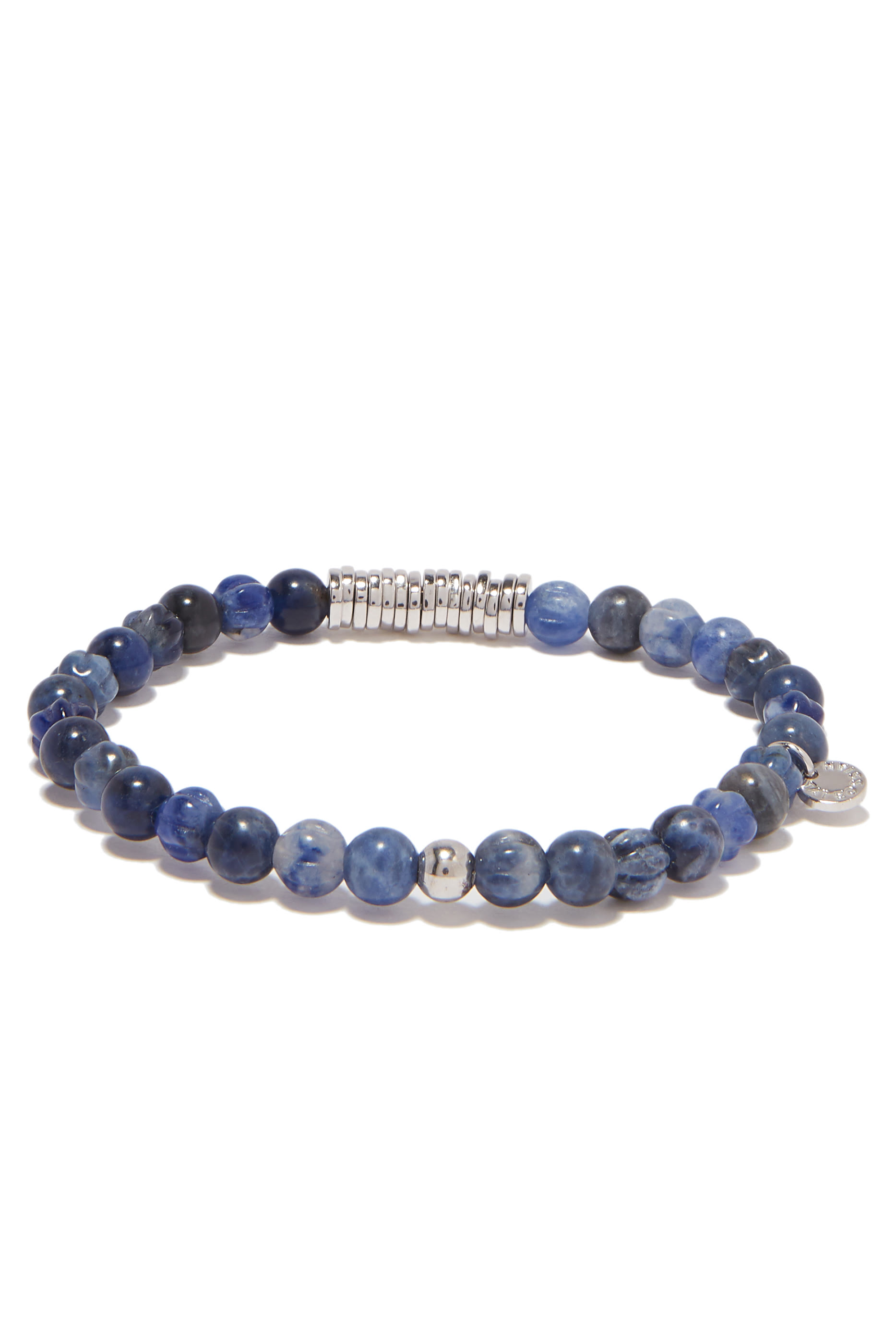 Beads And Silver Discs Bracelet