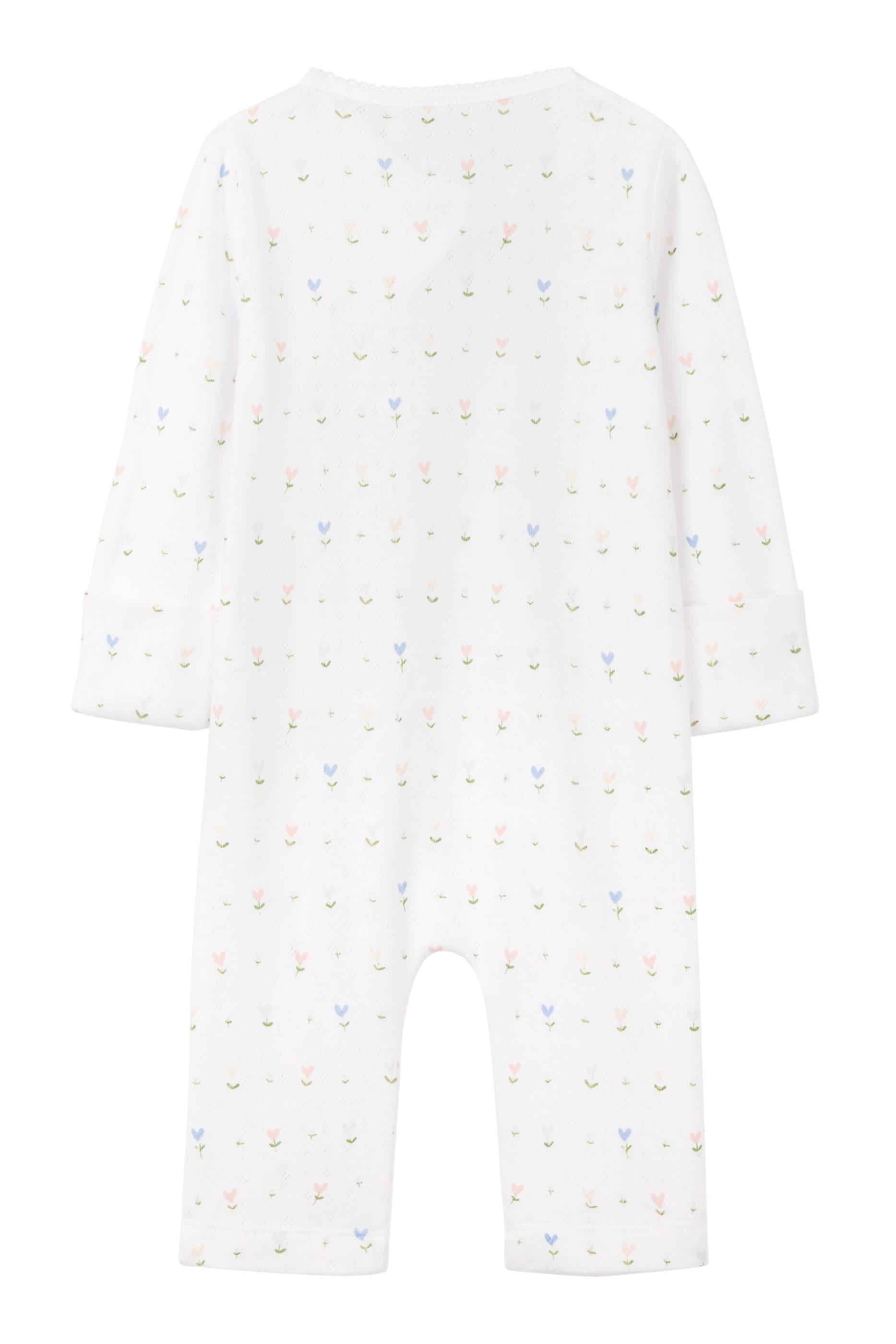 Kids Organic Cotton Pointelle Love Bud Wrap Sleepsuit